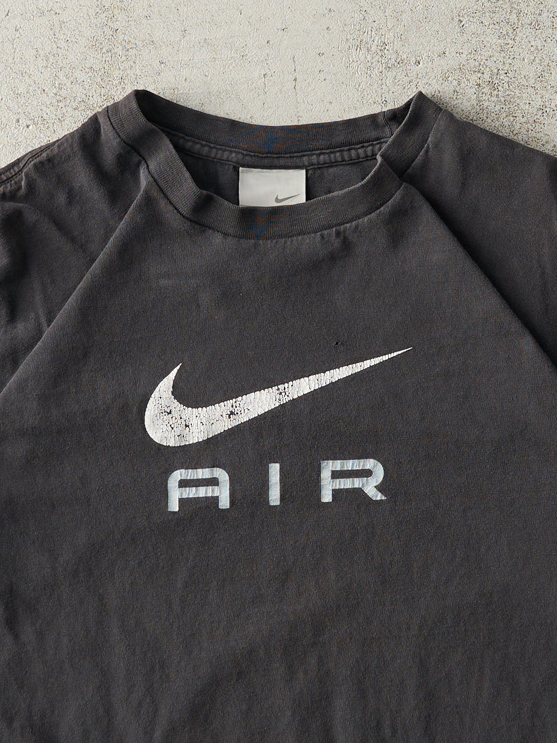 Vintage Y2K Faded Black Nike Air Tee (M)