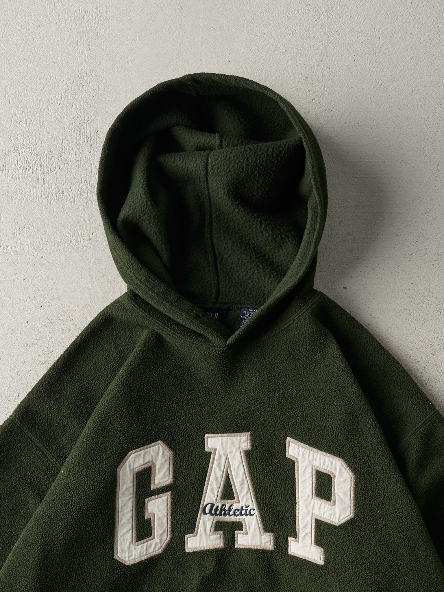 Vintage Y2K Forest Green Gap Fleece Hoodie (L)