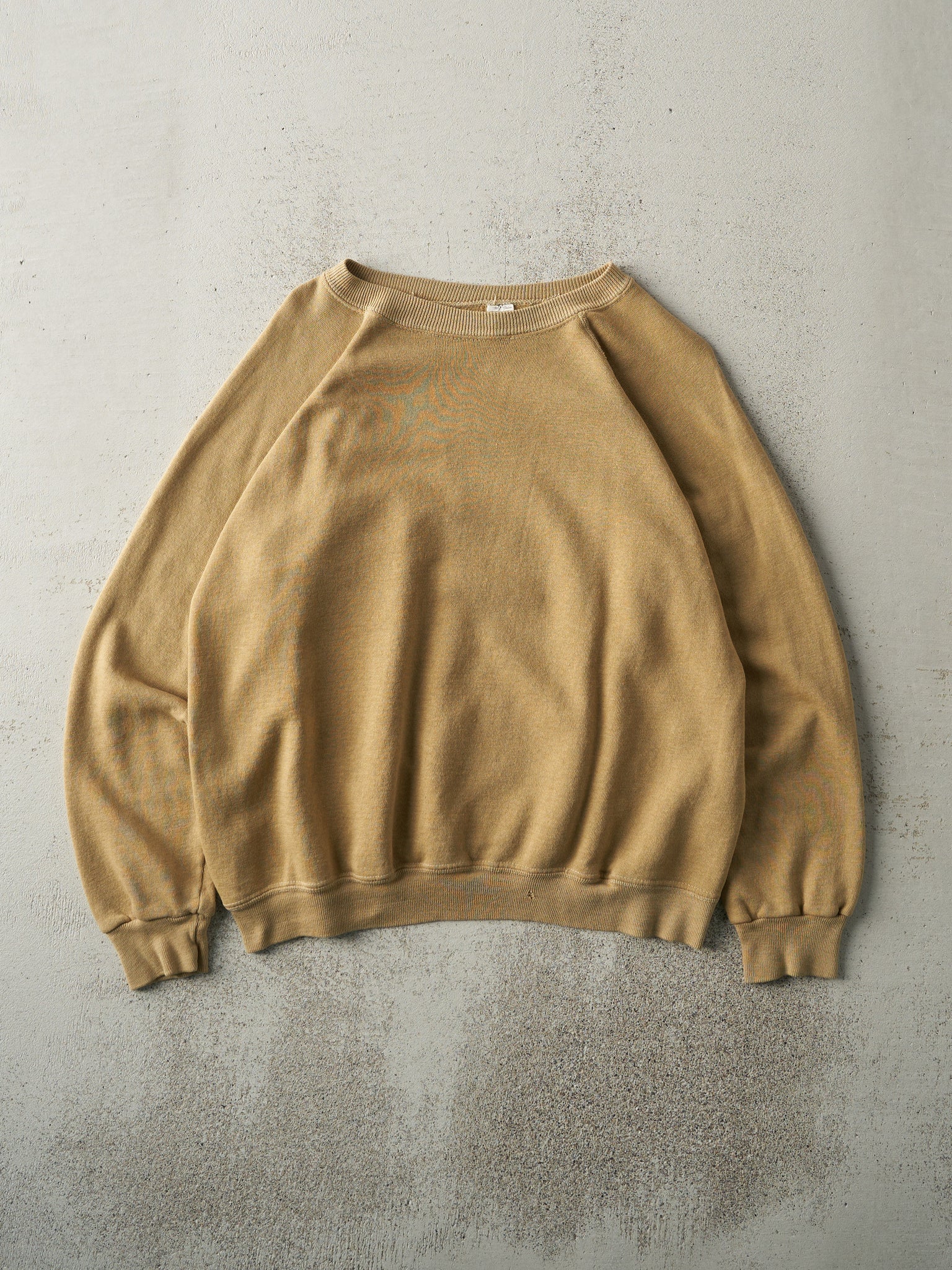 Vintage 80s Beige Blank Boxy Crewneck (M)