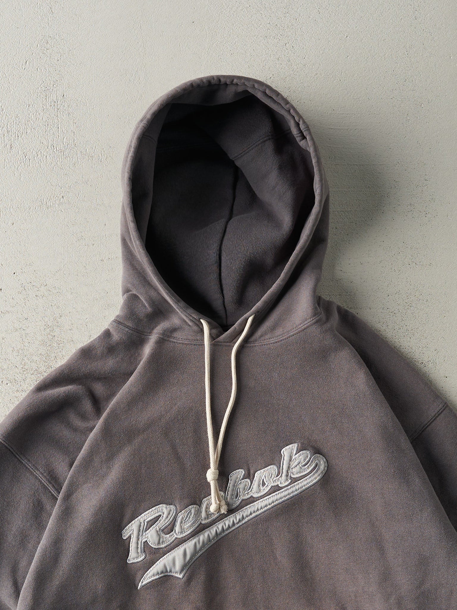 Vintage 90s Charcoal Grey Reebok Hoodie (L)