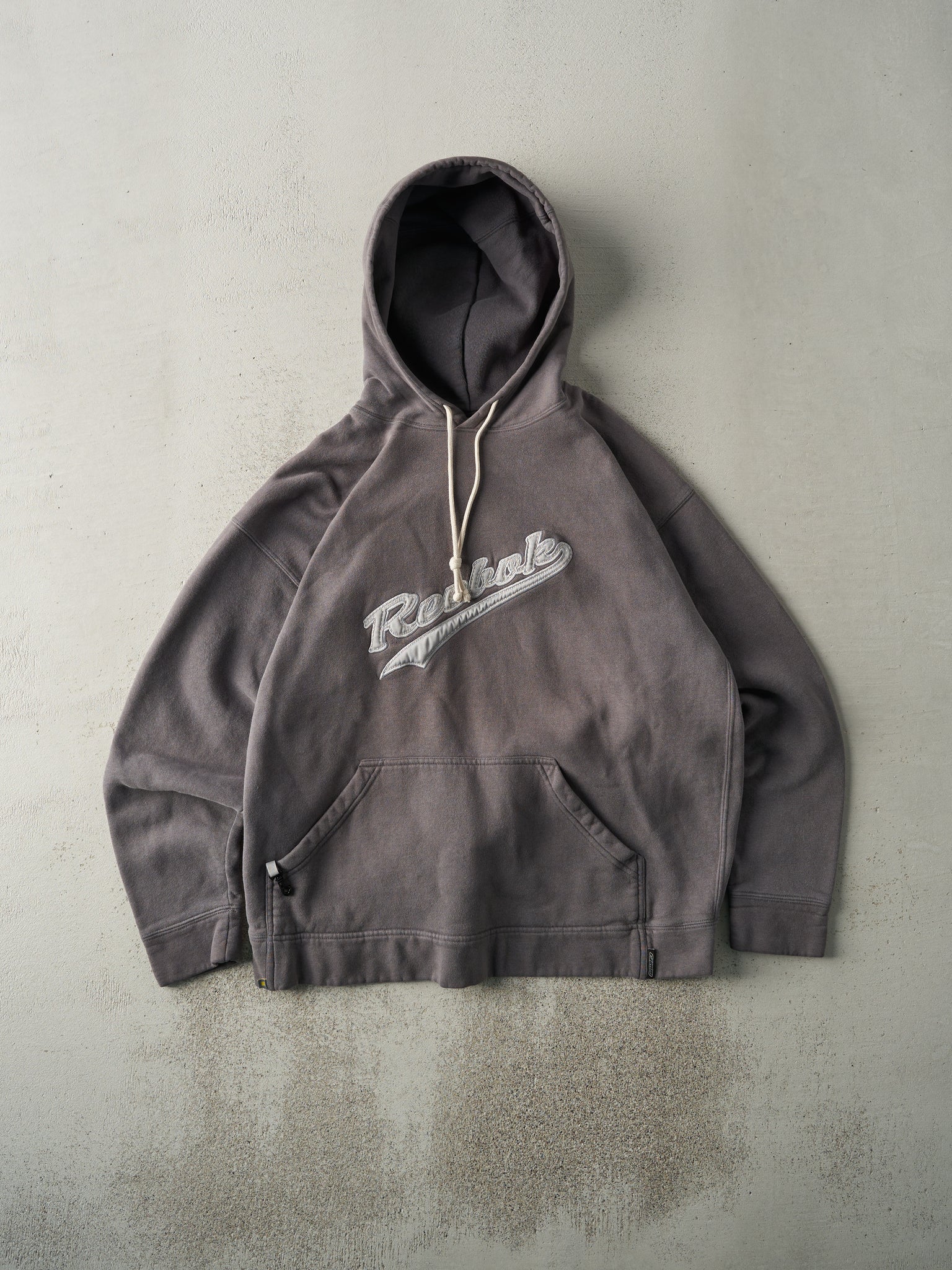 Vintage 90s Charcoal Grey Reebok Hoodie (L)