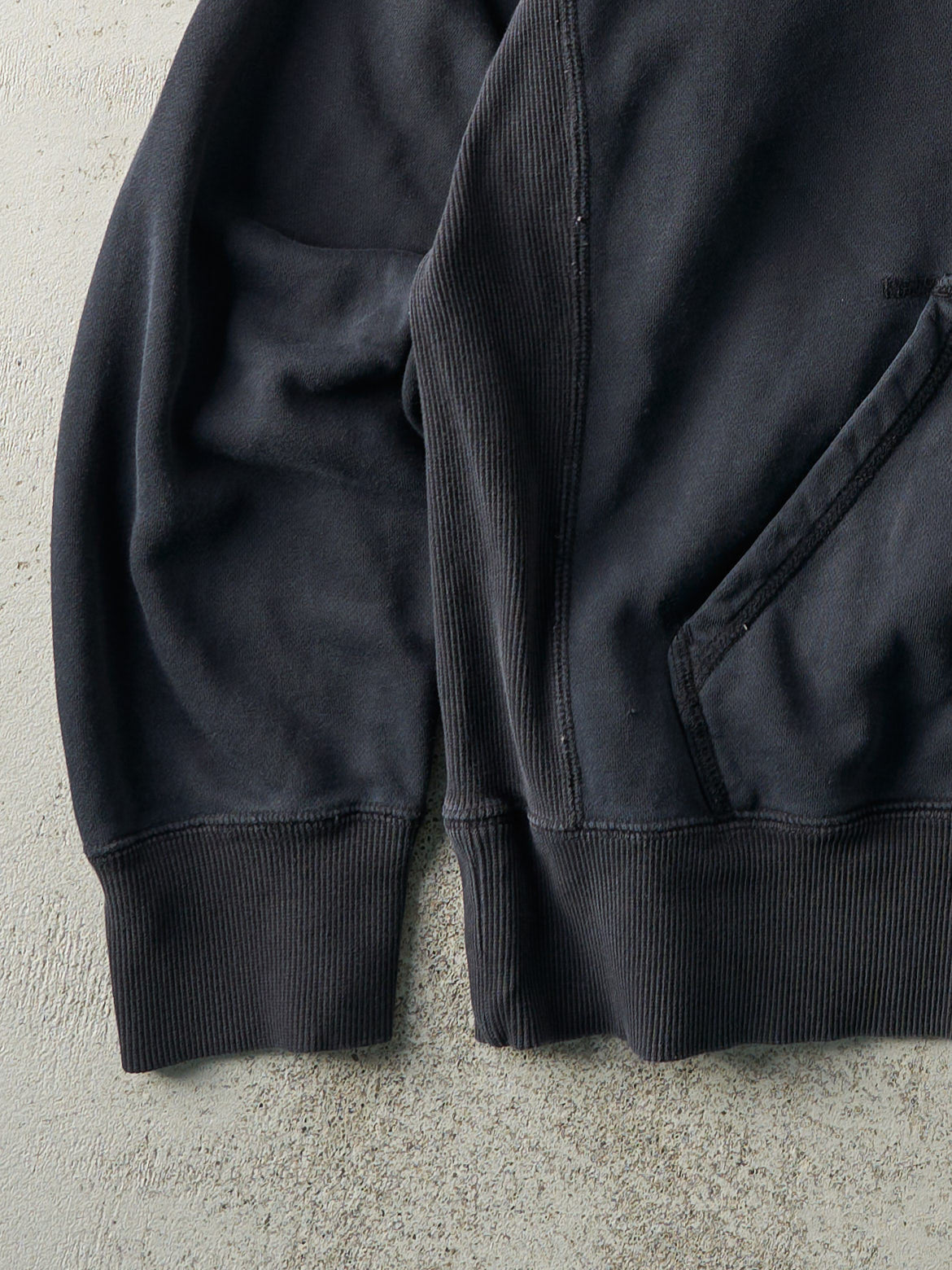 Vintage Y2K Faded Black Embroidered Nike Zip Up Hoodie (L)