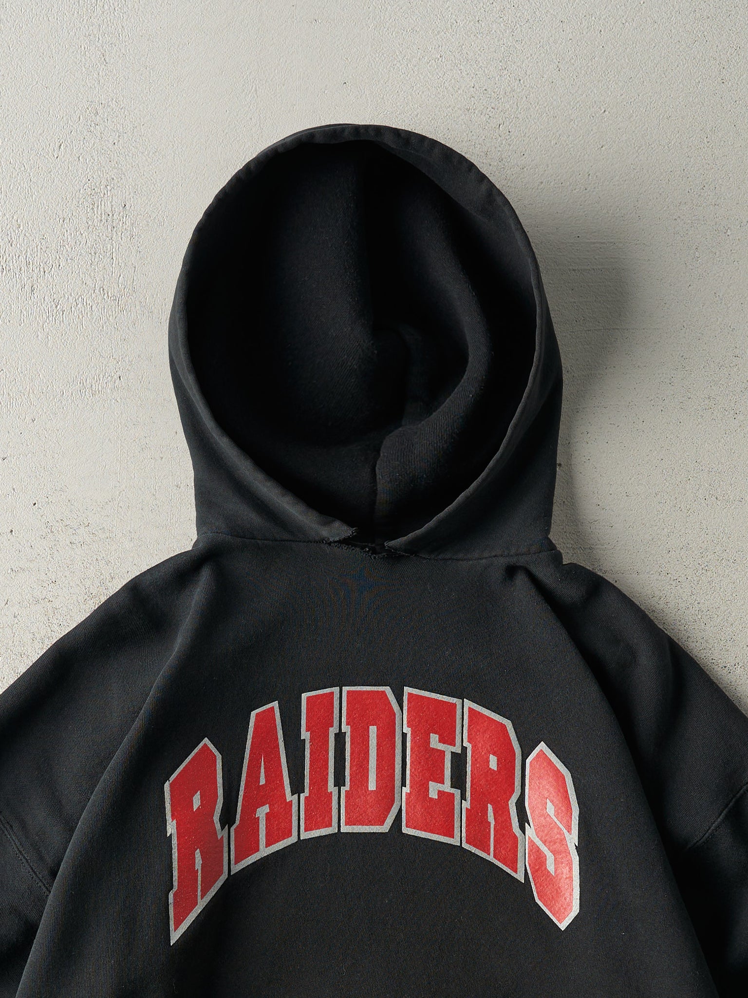 Vintage 90s Black Russell Athletic Raiders Hoodie (L)