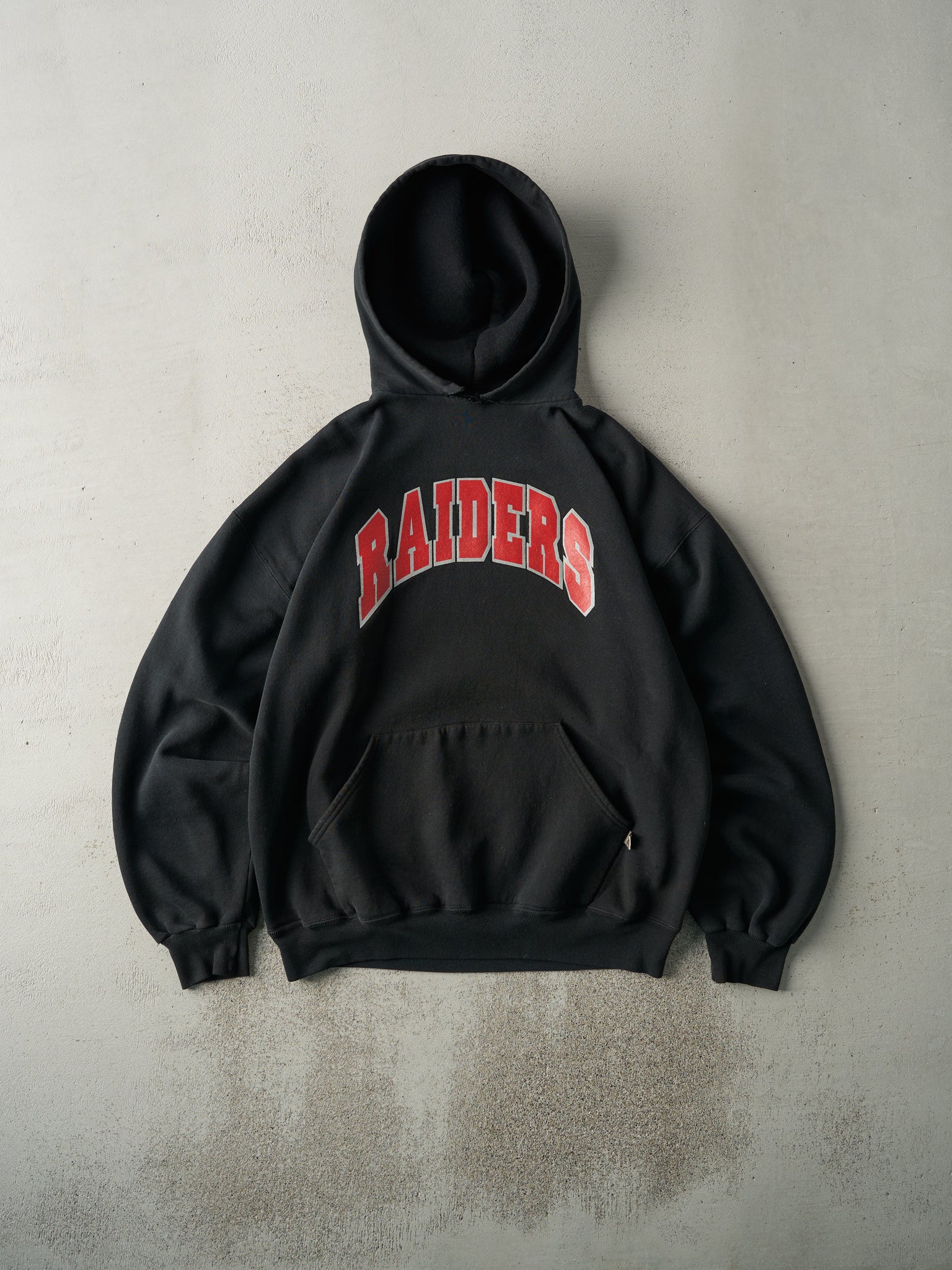 Vintage 90s Black Russell Athletic Raiders Hoodie (L)