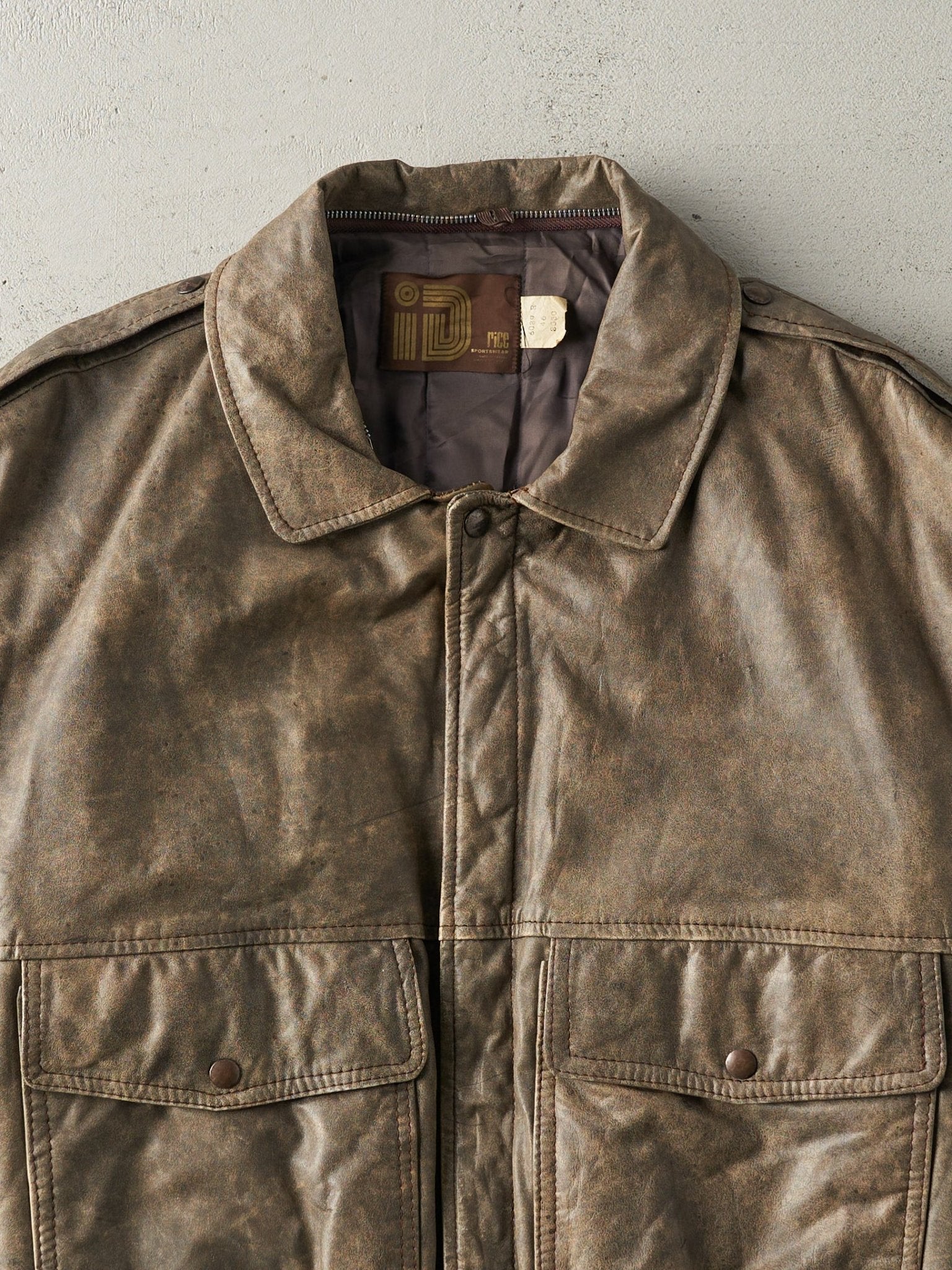 Vintage 90s Brown Soft Leather Jacket (M)