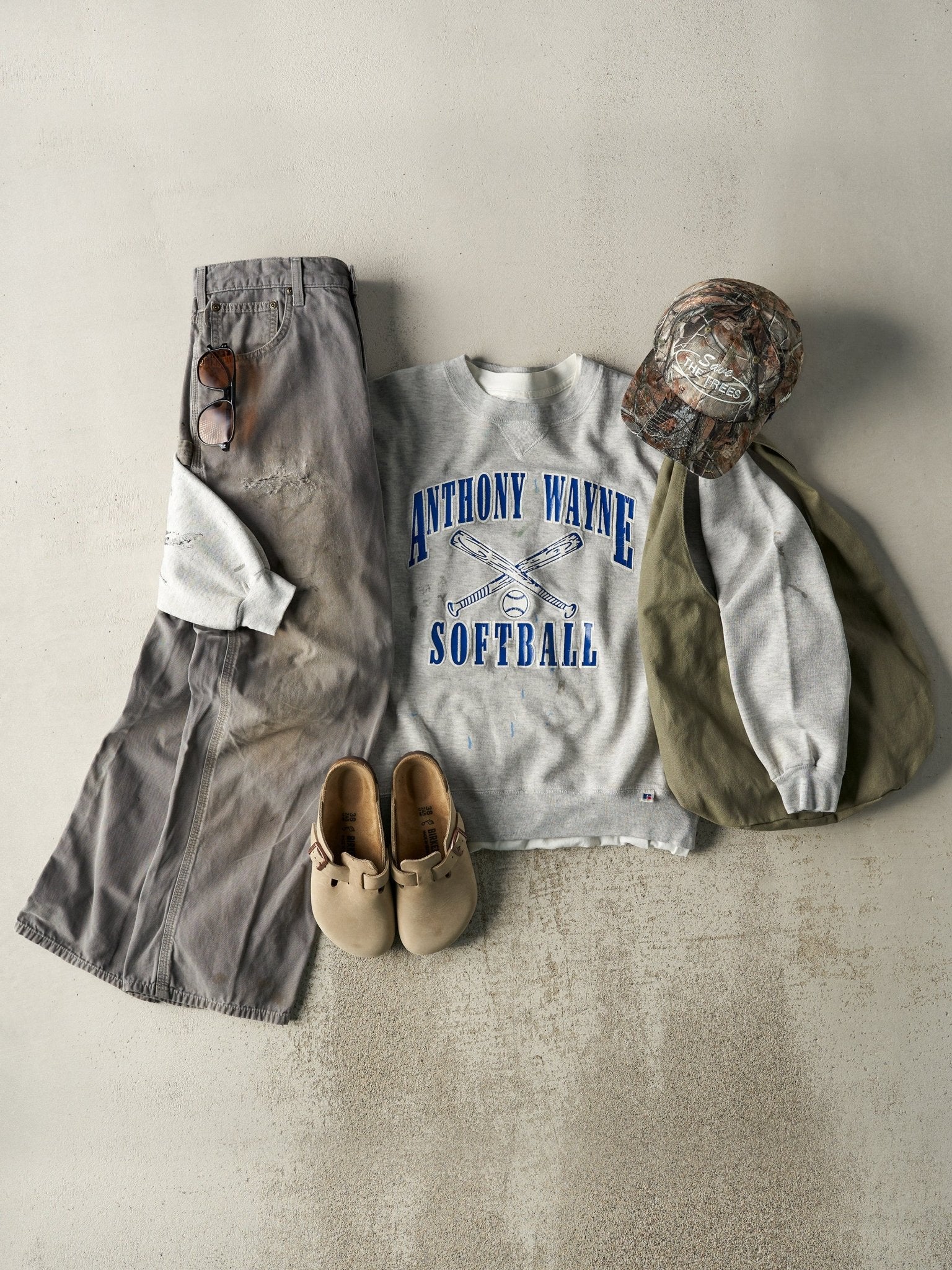 Vintage Y2K Grey Carhartt Lightweight Carpenter Pants (31x30.5)
