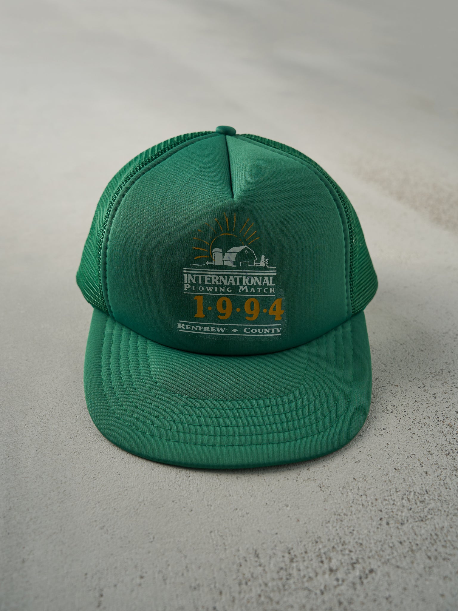 Vintage 94' Green International Plowing Match Foam Trucker Hat