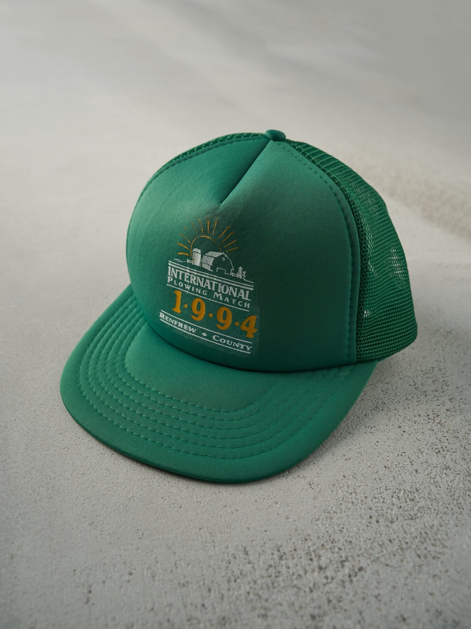 Vintage 94' Green International Plowing Match Foam Trucker Hat