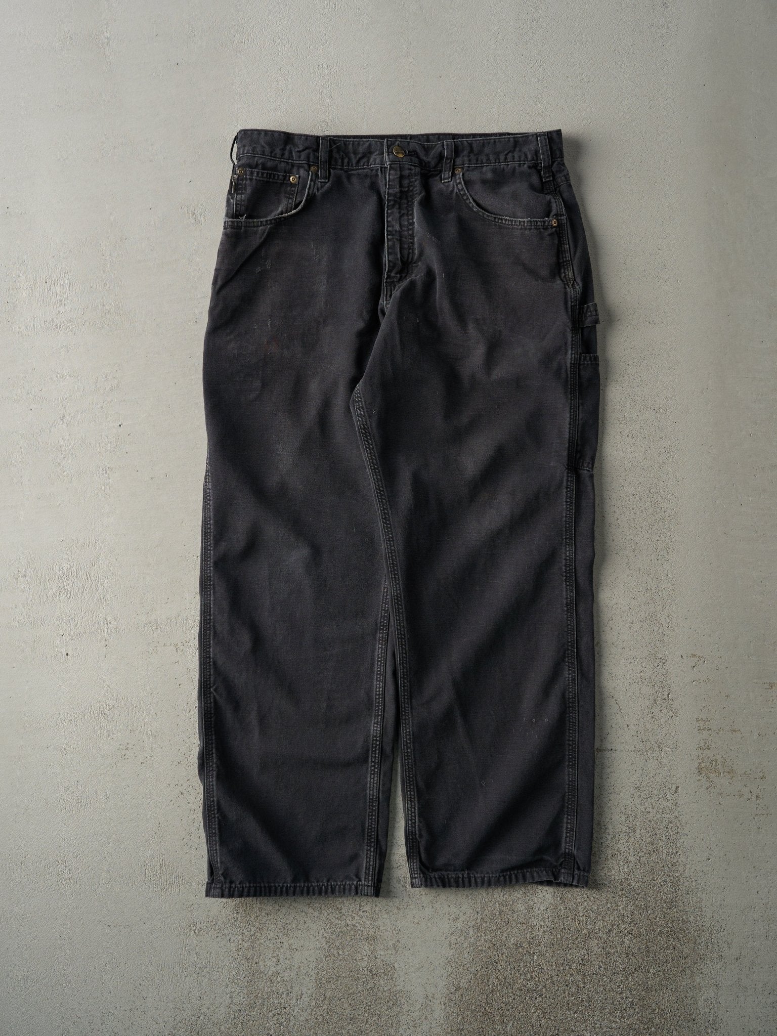 Vintage Y2K Black Loose Fit Carhartt Light Weight Carpenter Pants (35.5x30)