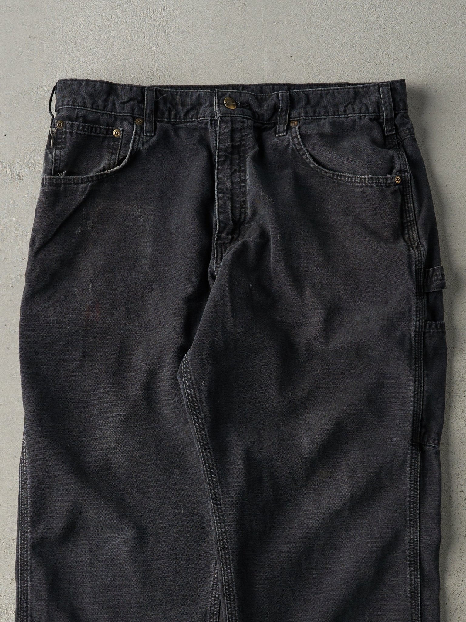 Vintage Y2K Black Loose Fit Carhartt Light Weight Carpenter Pants (35.5x30)