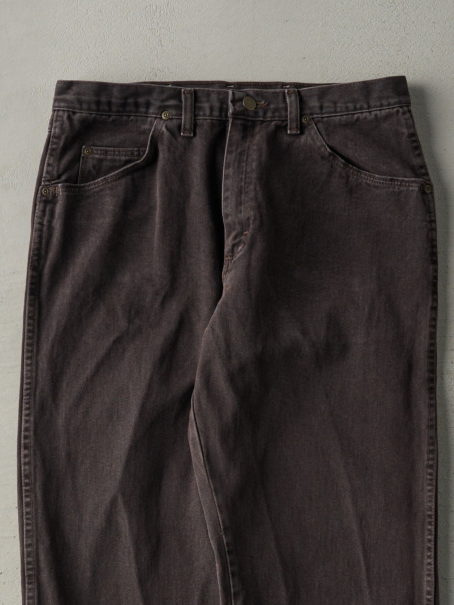 Vintage 90s Chocolate Brown Wrangler Denim Pants (32x29.5)