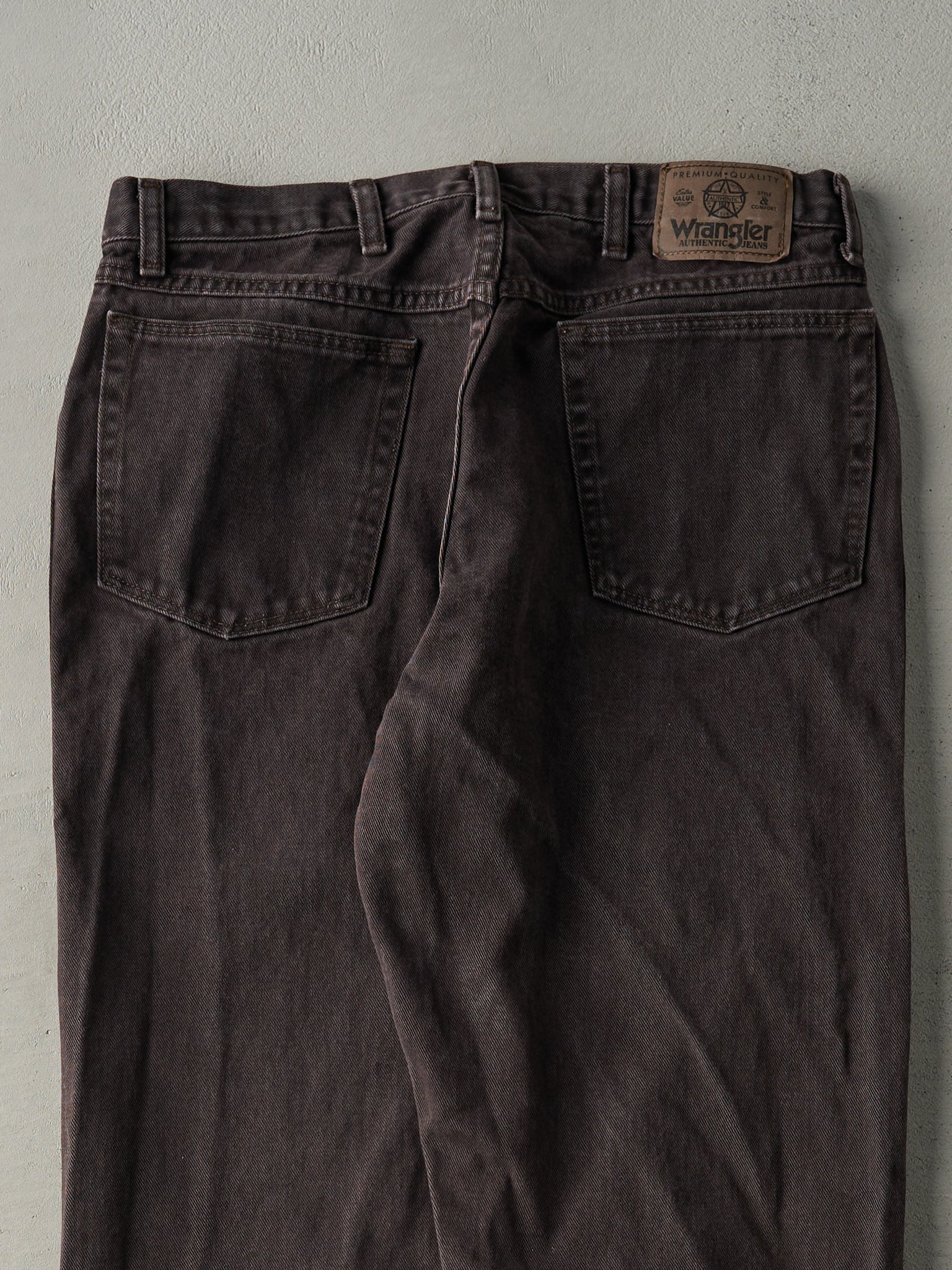 Vintage 90s Chocolate Brown Wrangler Denim Pants (32x29.5)