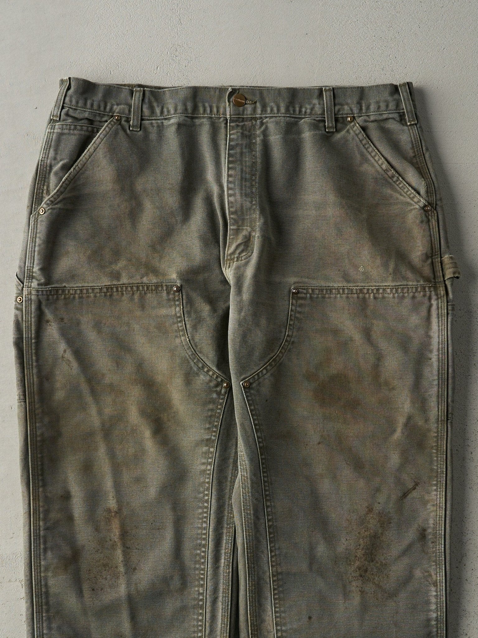 Vintage Y2K Green Carhartt Double Knee Carpenter Pants (38x31)