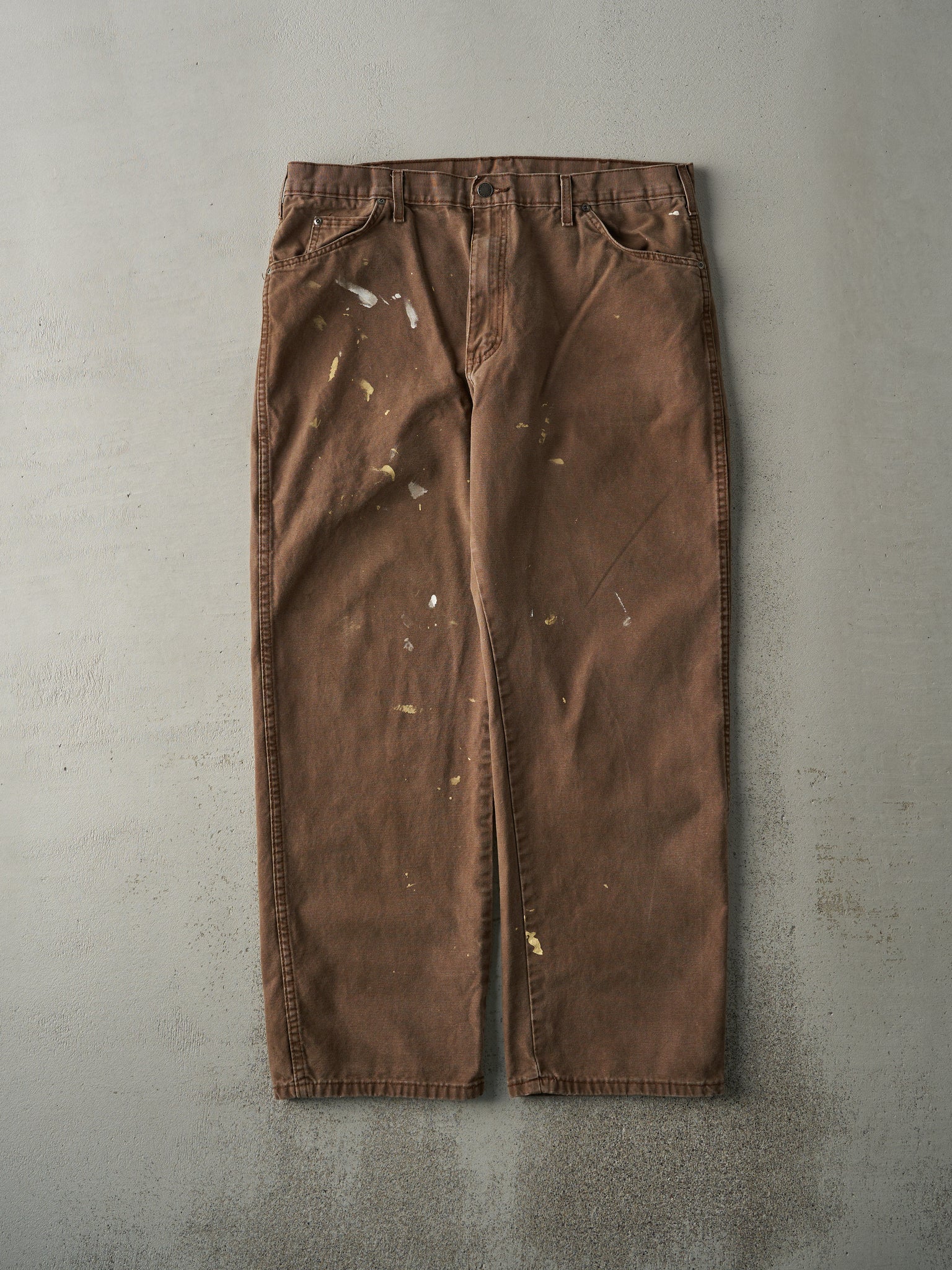 Vintage Y2K Faded Brown Dickies Work Pants (37x29.5)