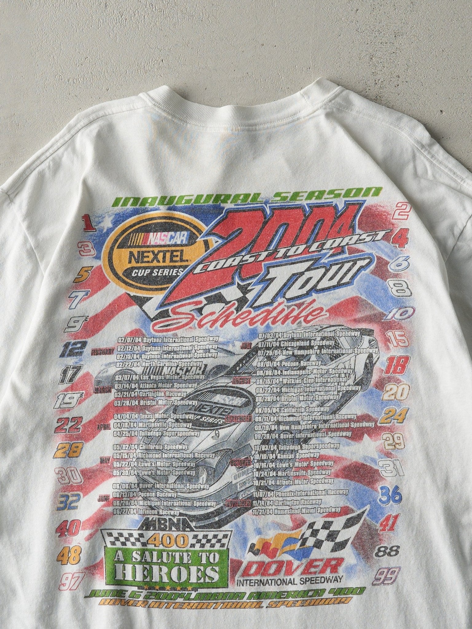 Vintage 04' White Nascar Nextel Cup Series Tee (M/L)
