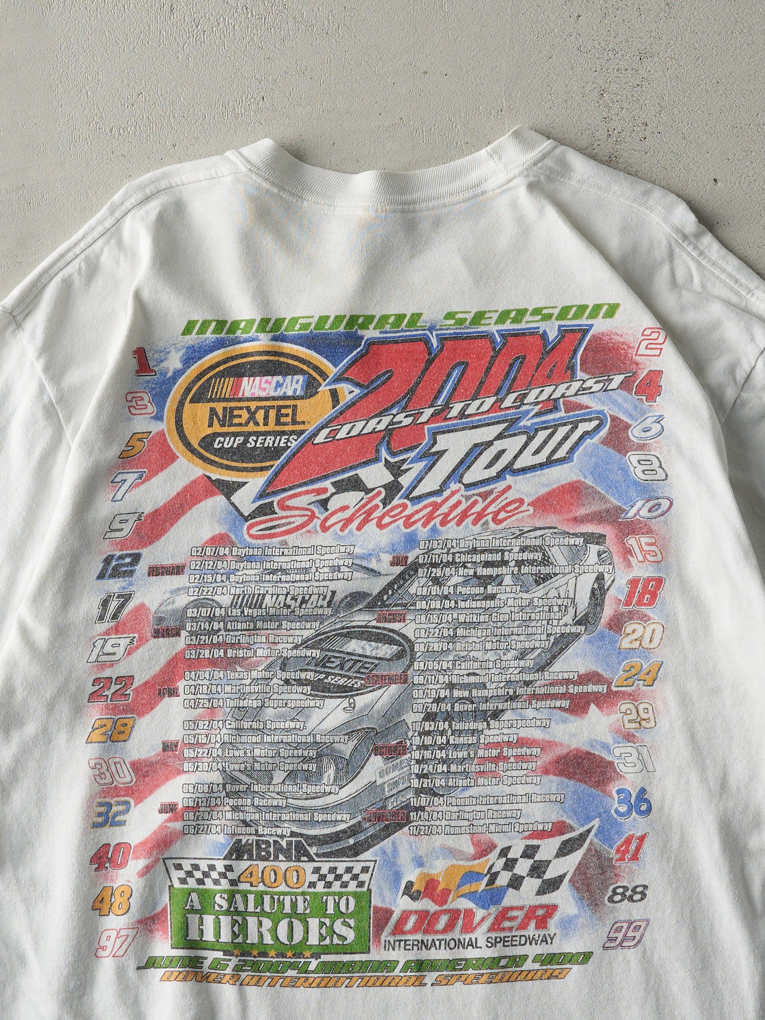 Vintage 04' White Nascar Nextel Cup Series Tee (M/L)