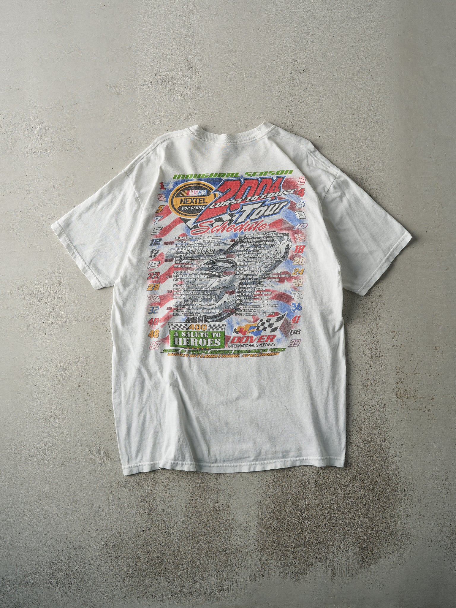 Vintage 04' White Nascar Nextel Cup Series Tee (M/L)