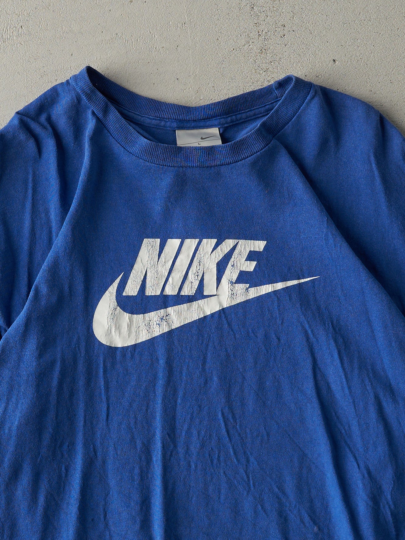 Vintage Y2K Royal Blue Nike Logo Tee (M)