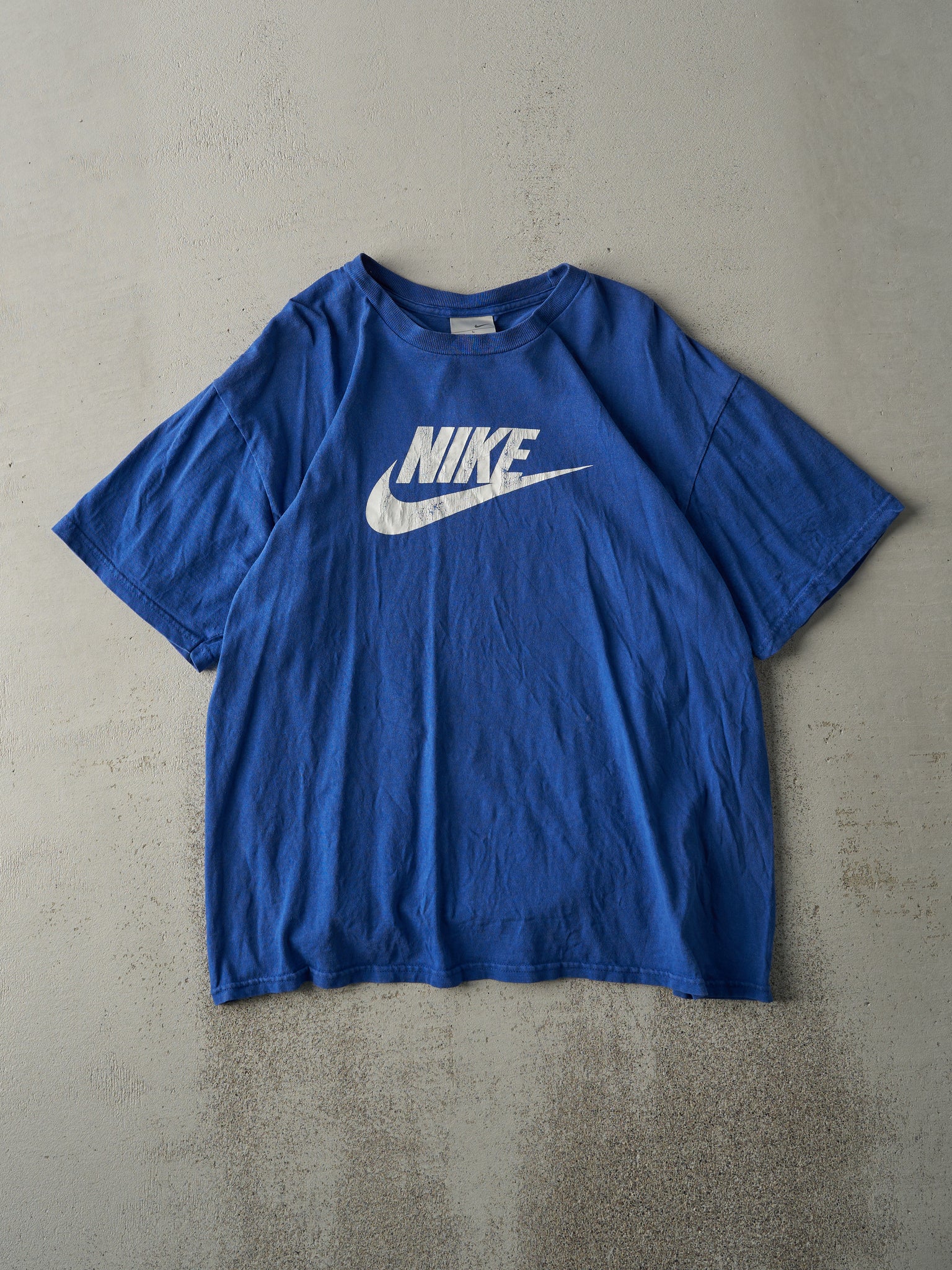 Vintage Y2K Royal Blue Nike Logo Tee (M)