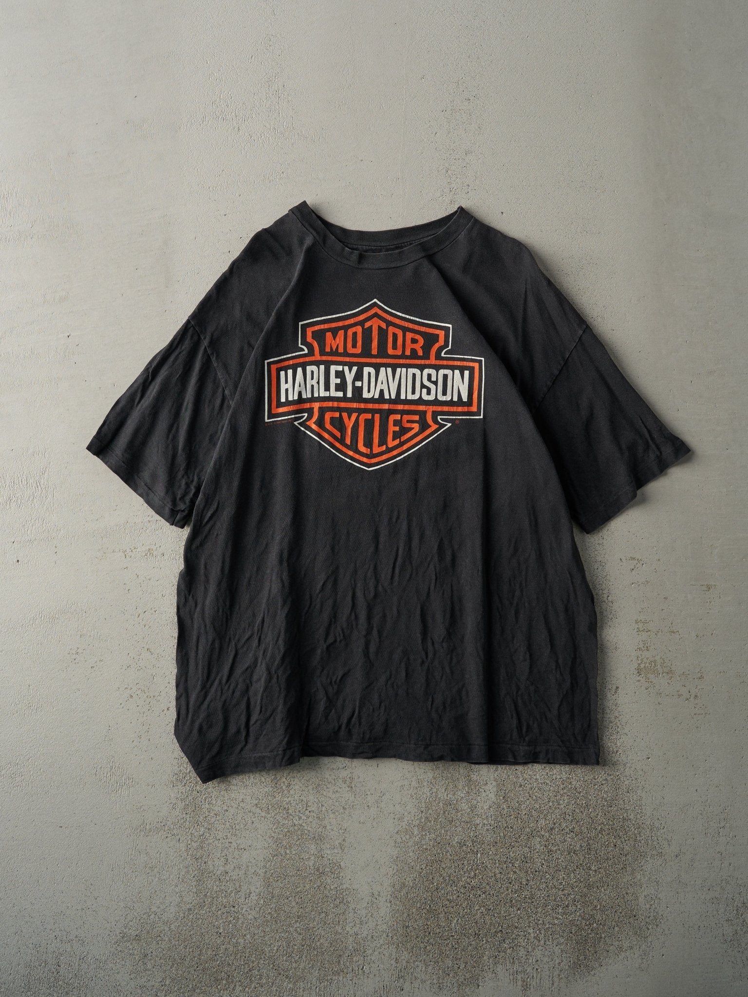 Vintage 90s Black Cleveland Ohio Harley Davidson Single Stitch Tee (M/L)