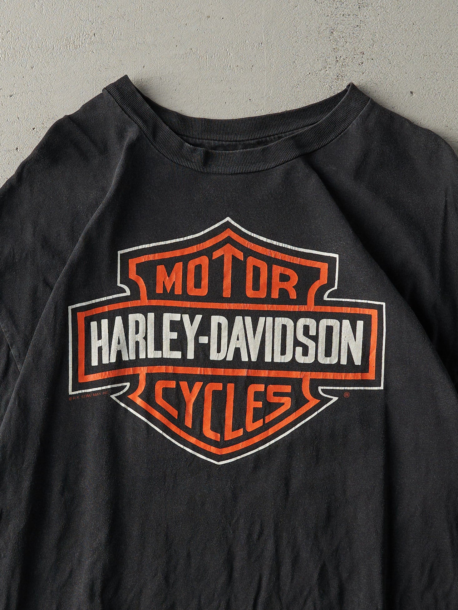 Vintage 90s Black Cleveland Ohio Harley Davidson Single Stitch Tee (M/L)