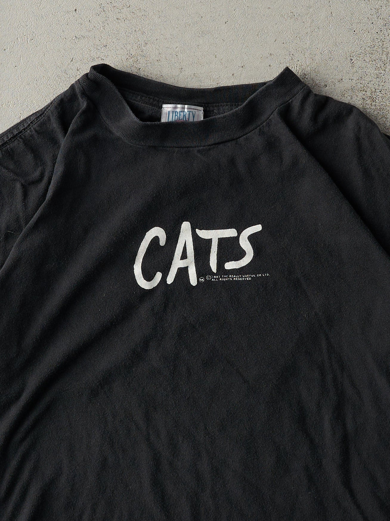 Vintage 81' Faded Black Cats the Musical Tee (M)