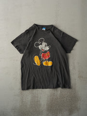 Vintage 80s Faded Black Mickey Mouse Single Stitch Tee (M)