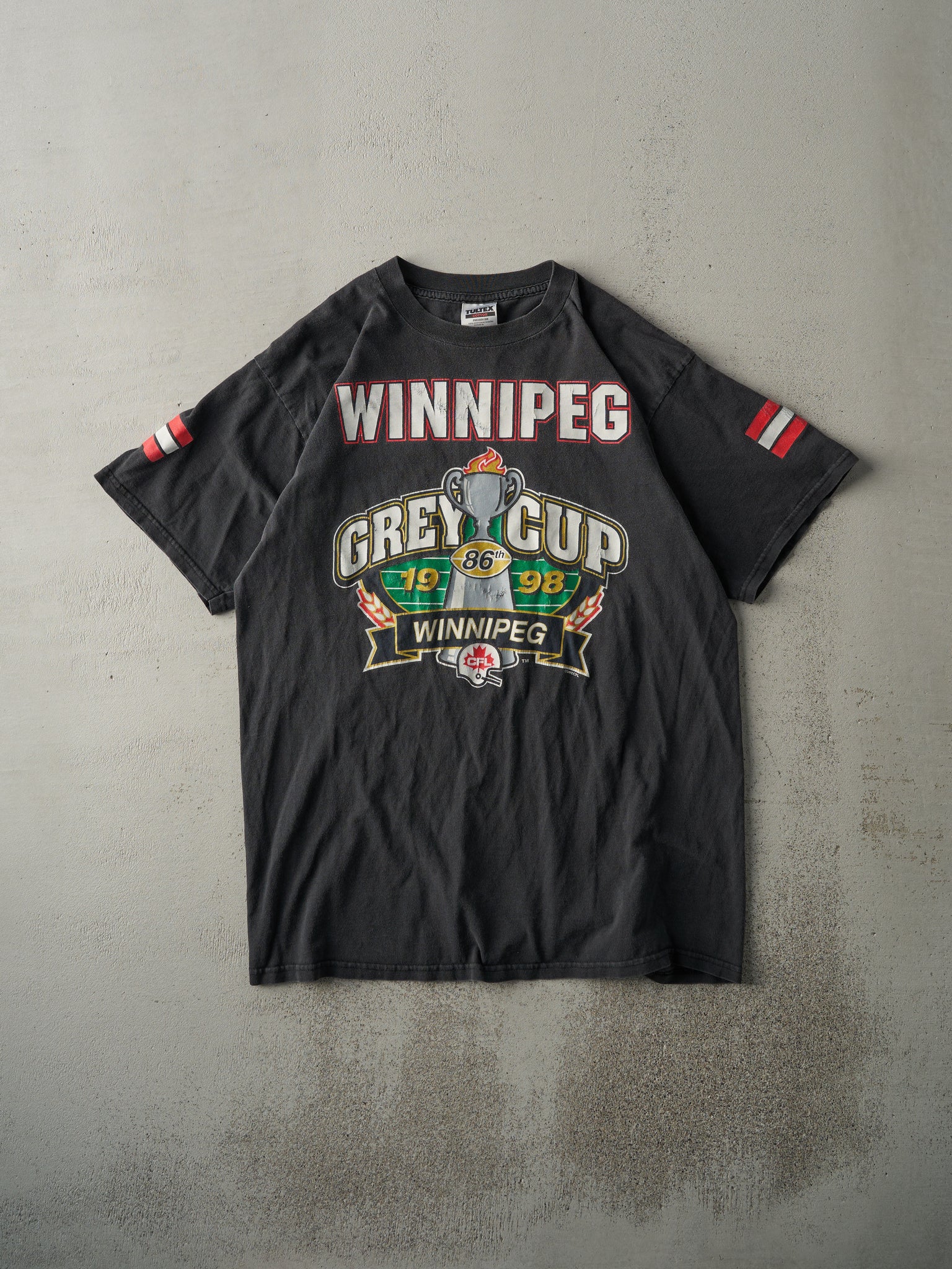 Vintage 98' Black Winnipeg 86th Grey Cup CFL Tee (M)