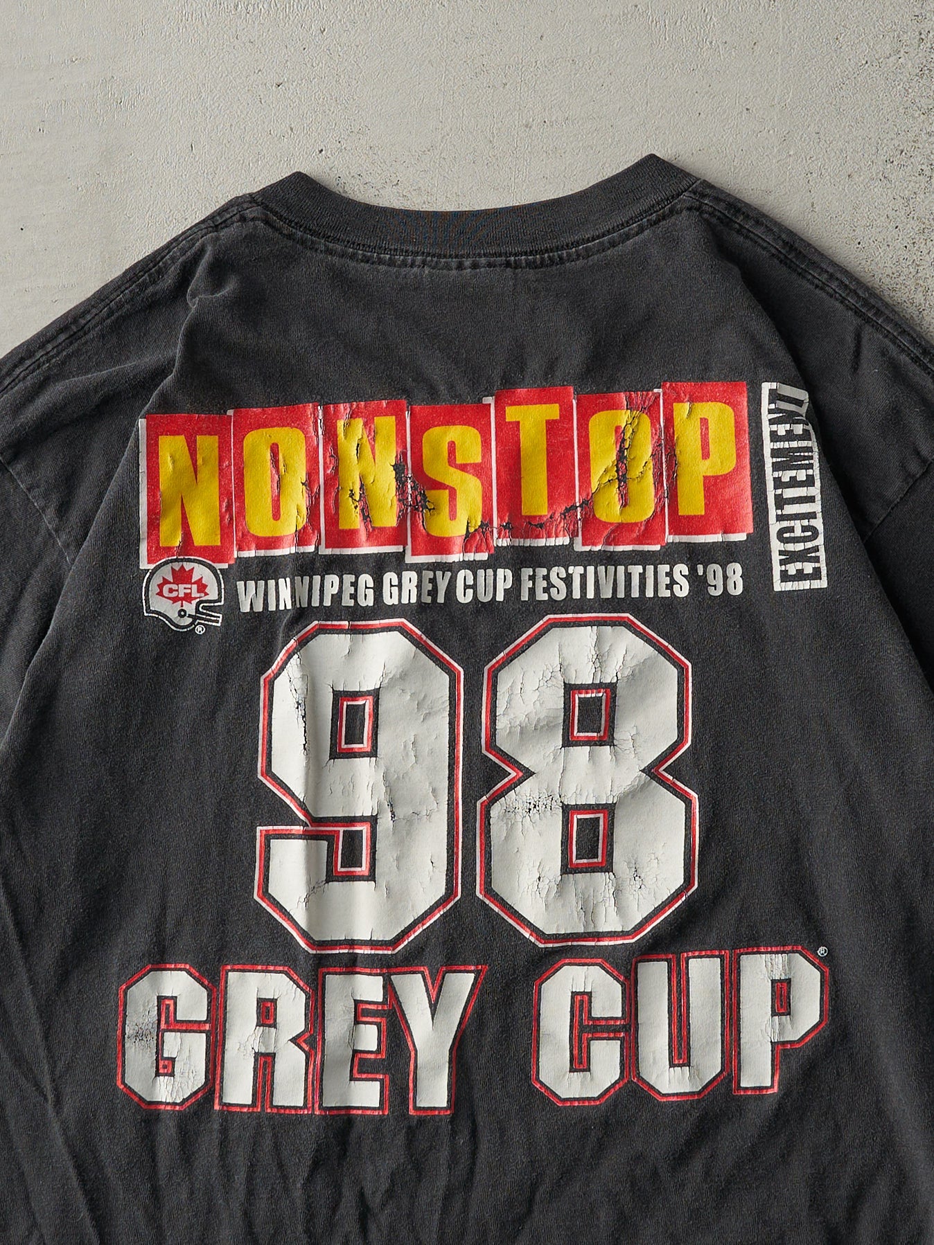 Vintage 98' Black Winnipeg 86th Grey Cup CFL Tee (M)