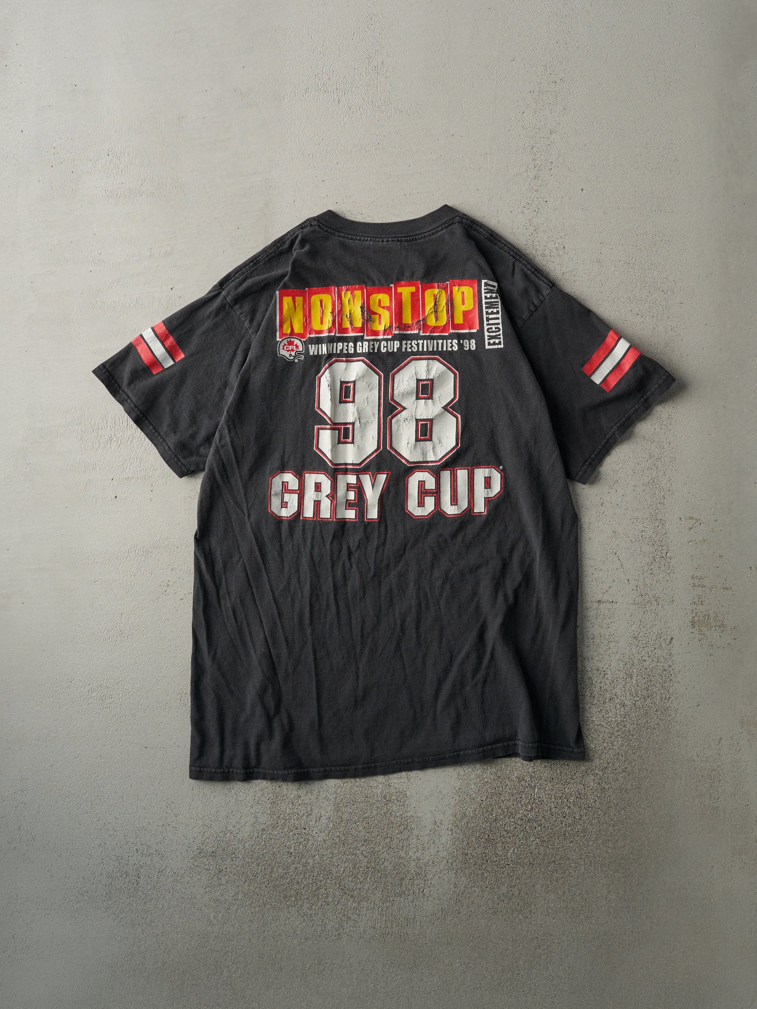 Vintage 98' Black Winnipeg 86th Grey Cup CFL Tee (M)