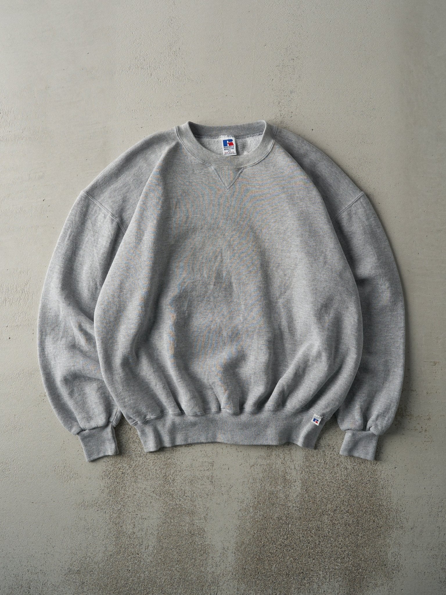Vintage 90s Grey Russell Athletics Blank Crewneck (L)