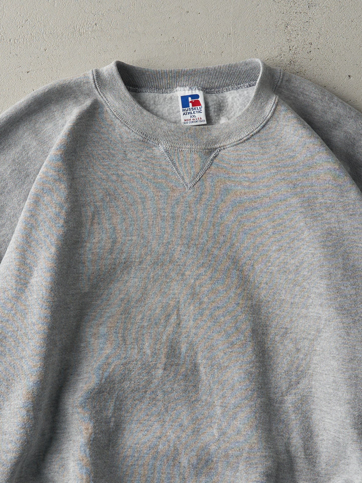 Vintage 90s Grey Russell Athletics Blank Crewneck (L)