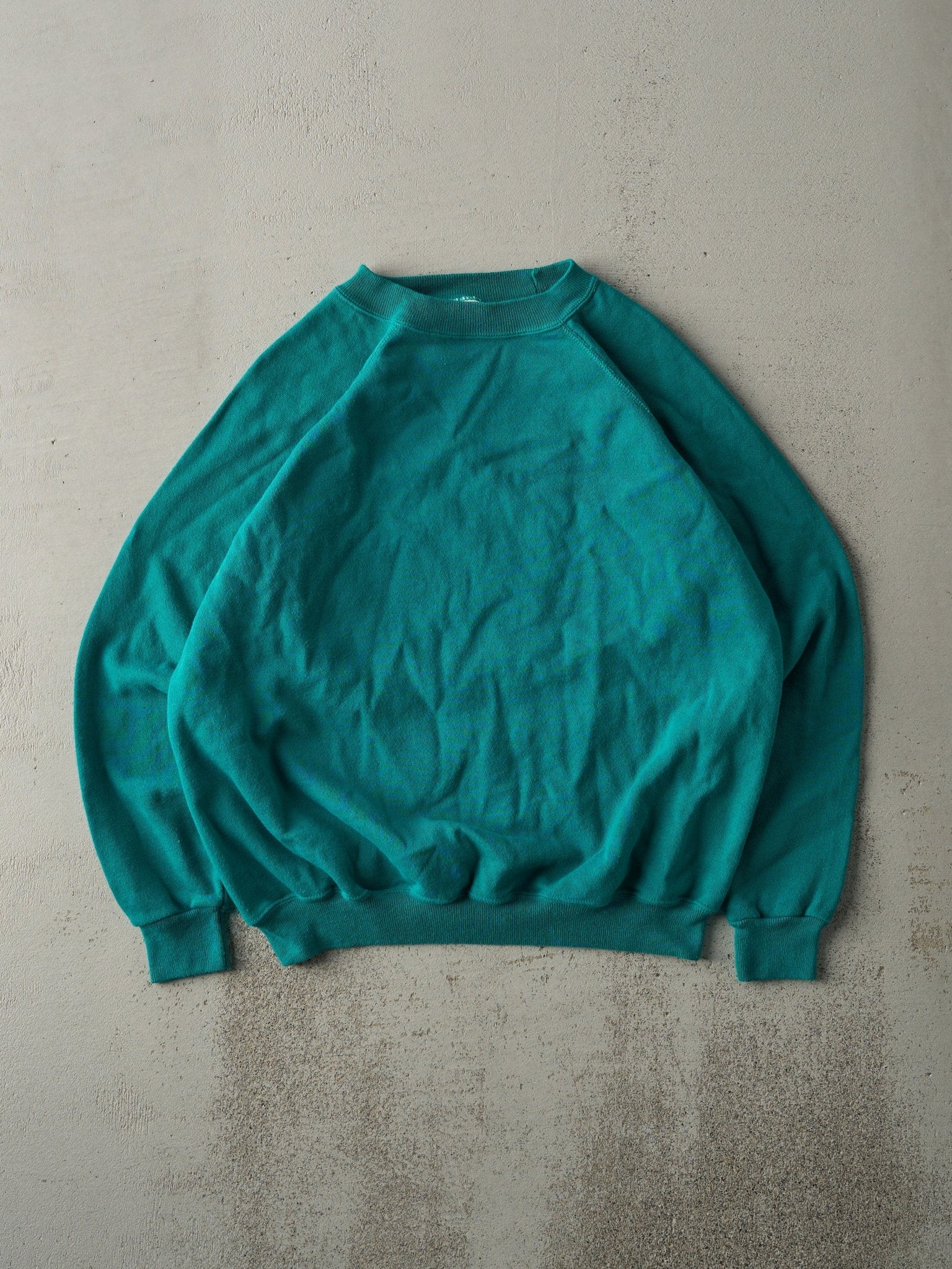 Vintage 80s Teal Blank Crewneck (M)