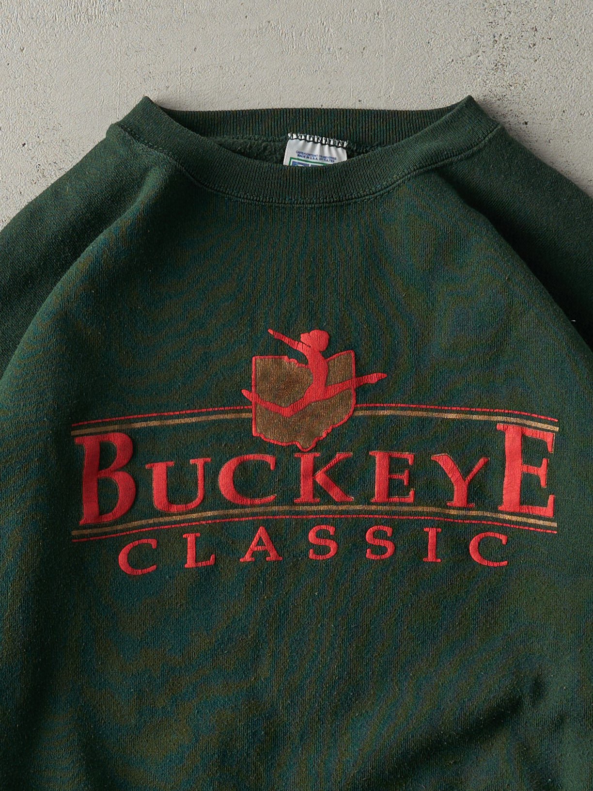 Vintage 90s Forest Green Buckeye Classic Crewneck (L)