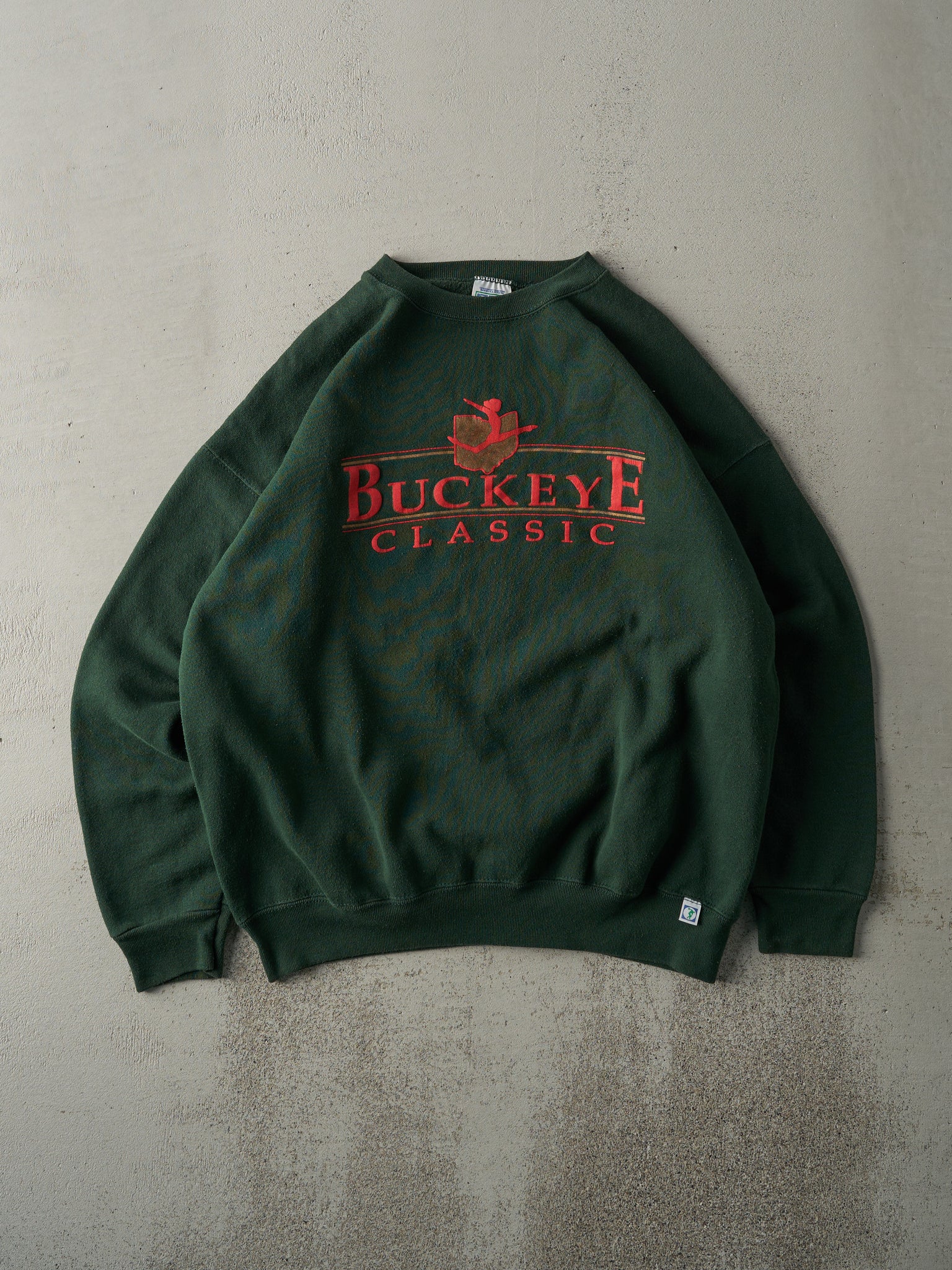 Vintage 90s Forest Green Buckeye Classic Crewneck (L)