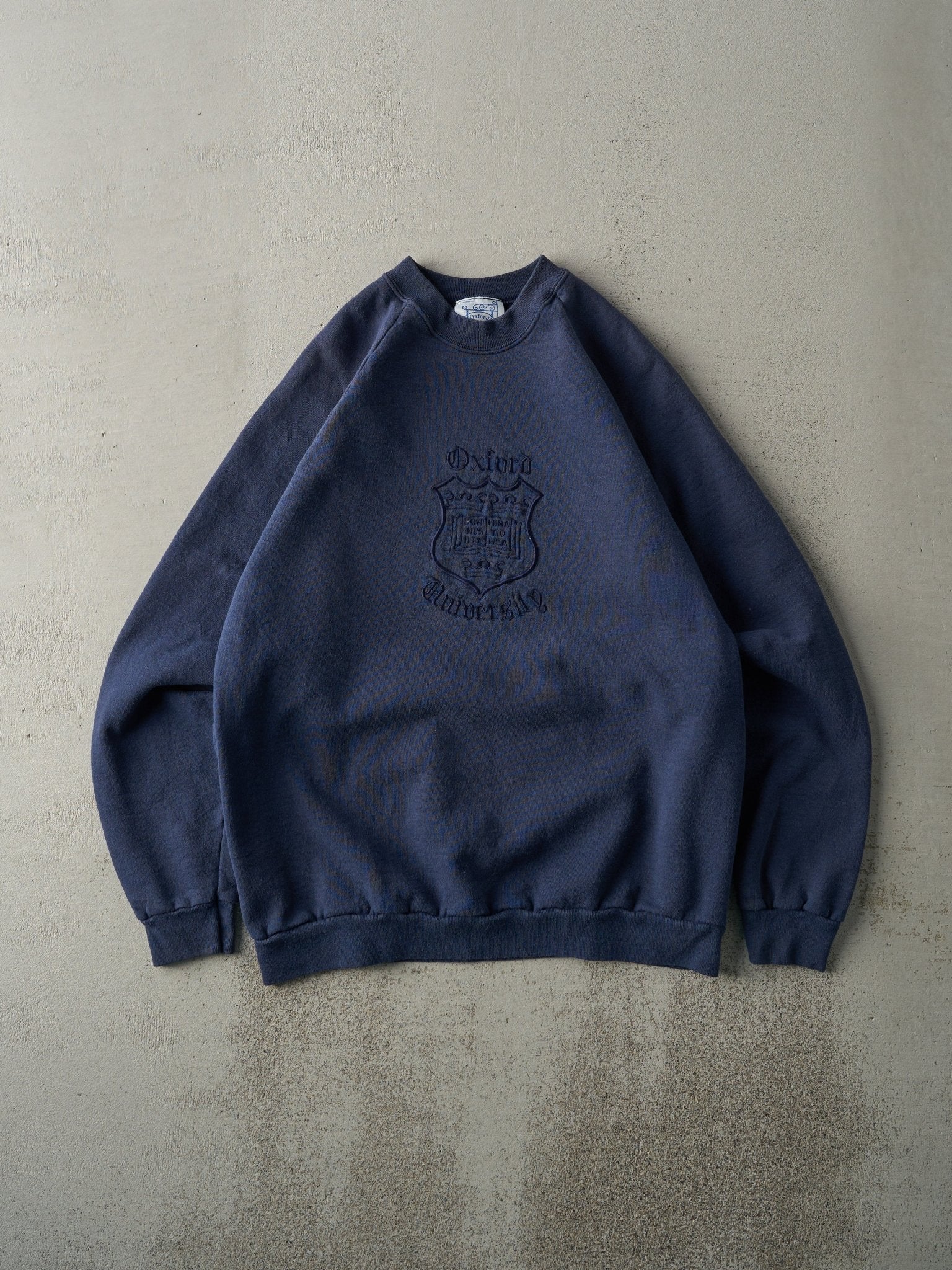 Vintage 90s Navy Blue Oxford University Embroidered Crewneck (M/L)