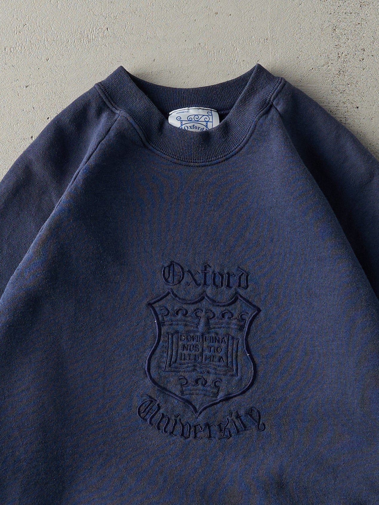 Vintage 90s Navy Blue Oxford University Embroidered Crewneck (M/L)