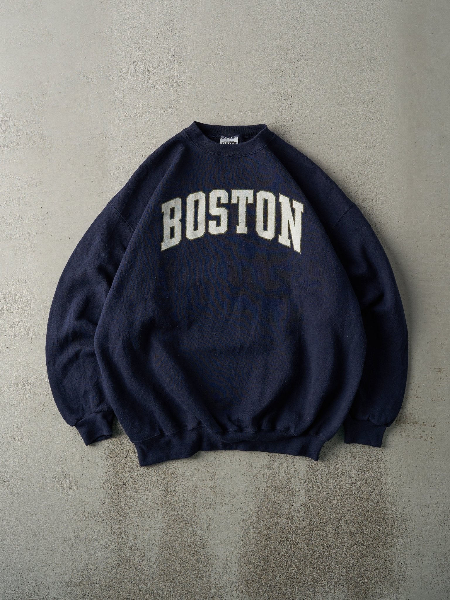 Vintage 90s Navy Blue Boston Crewneck (L)