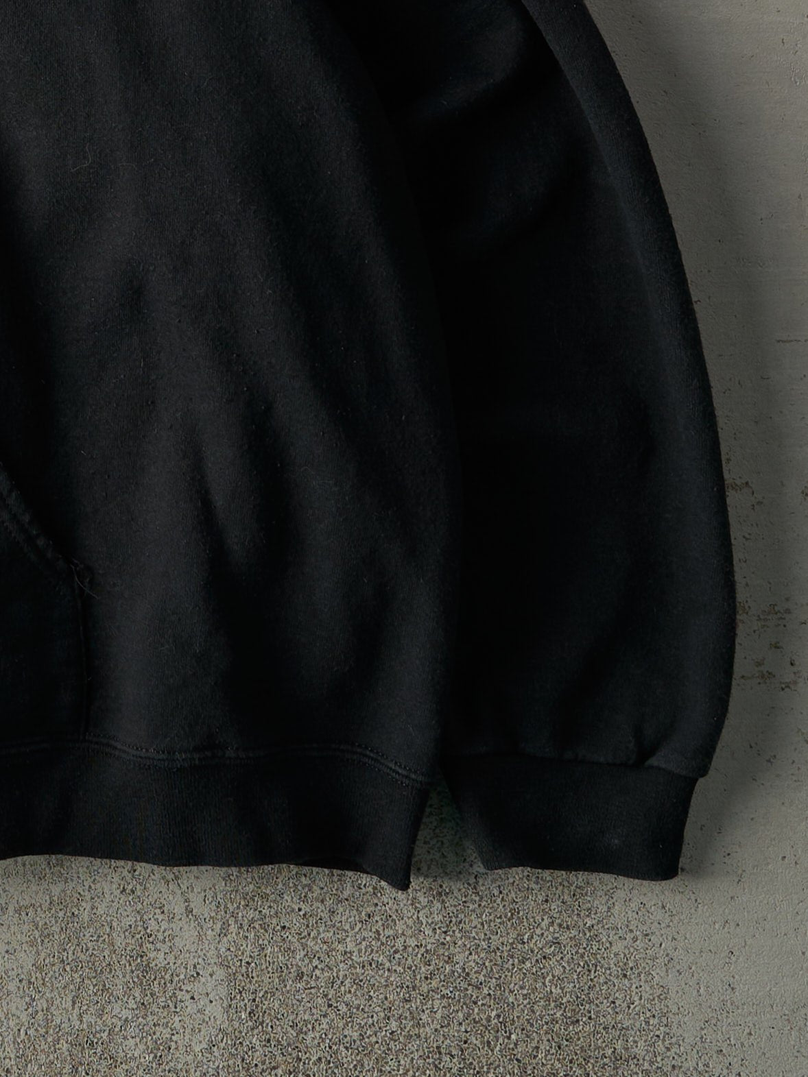 Vintage 90s Black Embroidered Richmond Hill Ontario Harley Davidson Boxy Zip Up Hoodie (XL)