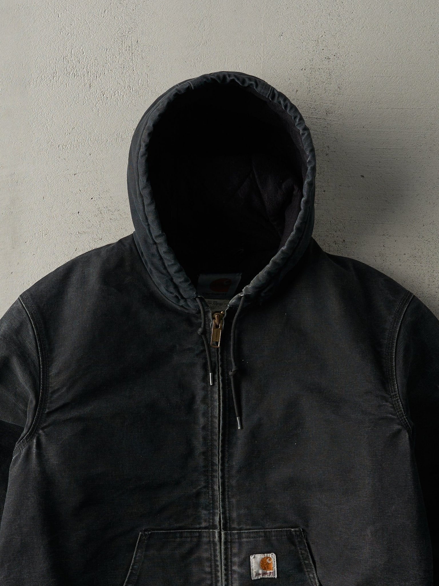 Vintage 90s Black Carhartt Hooded Jacket (M/L)