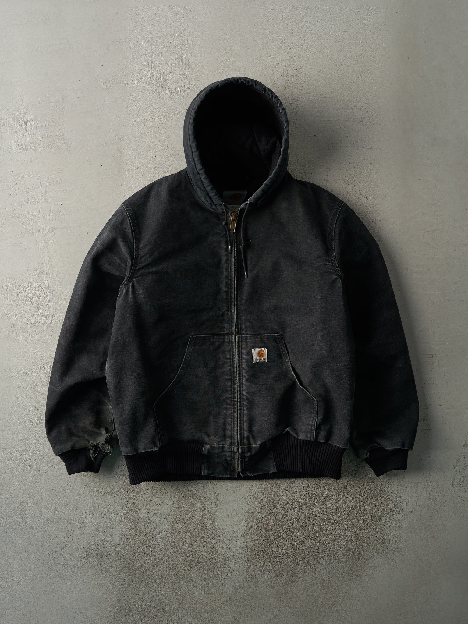 Vintage 90s Black Carhartt Hooded Jacket (M/L)