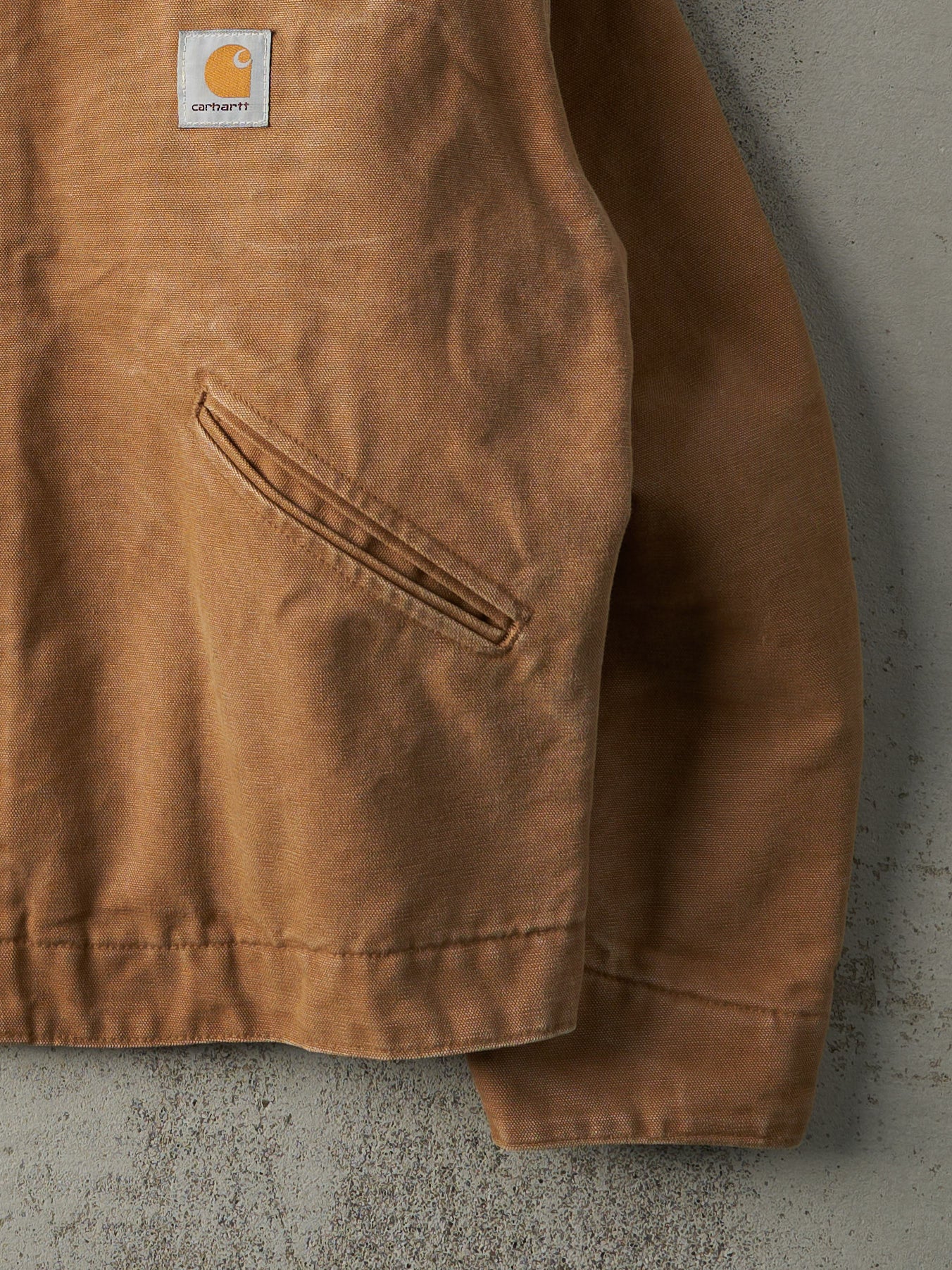 Vintage 90s Camel Carhartt Blanket Lined Detroit Jacket (XL)