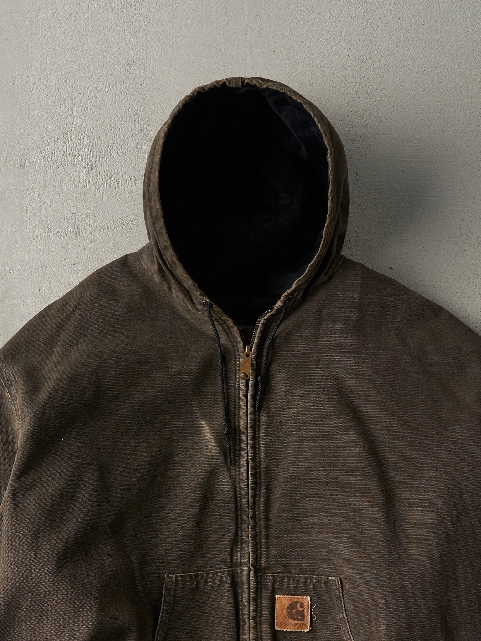 Vintage Y2K Brown Carhartt Hooded Work Jacket (XXXL)