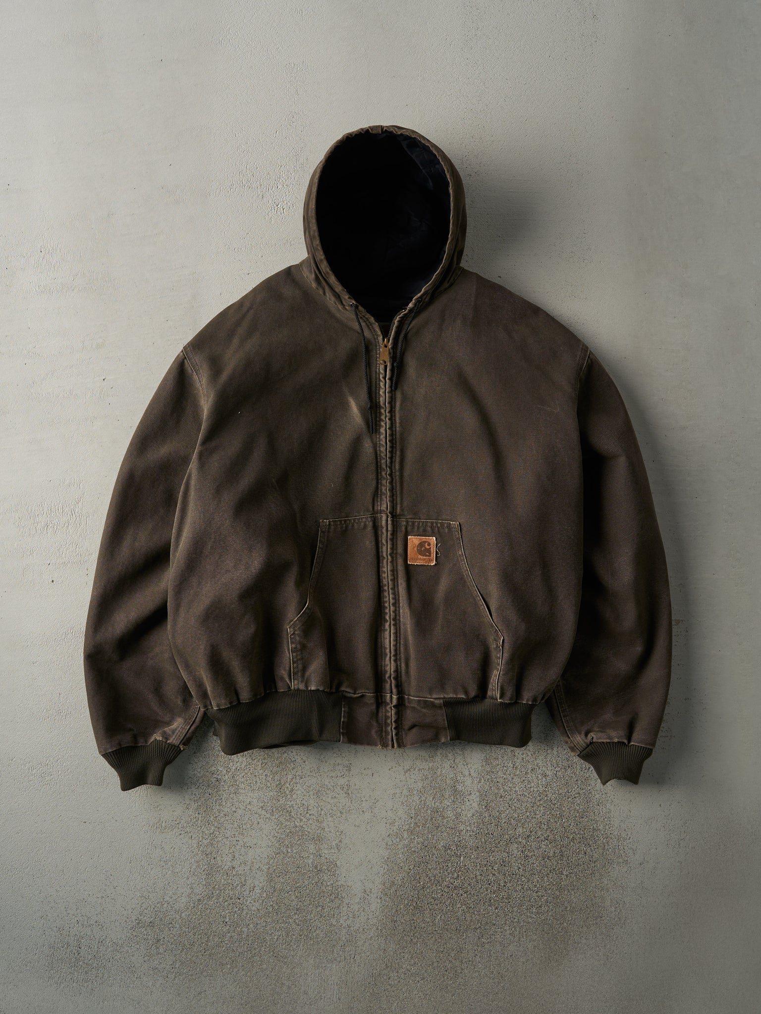 Vintage Y2K Brown Carhartt Hooded Work Jacket (XXXL)