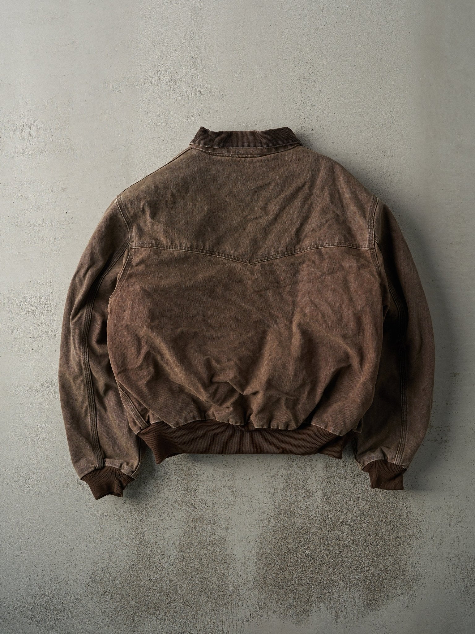 Vintage 90s Washed Brown Embroidered Carhartt Santa Fe Jacket (XL)