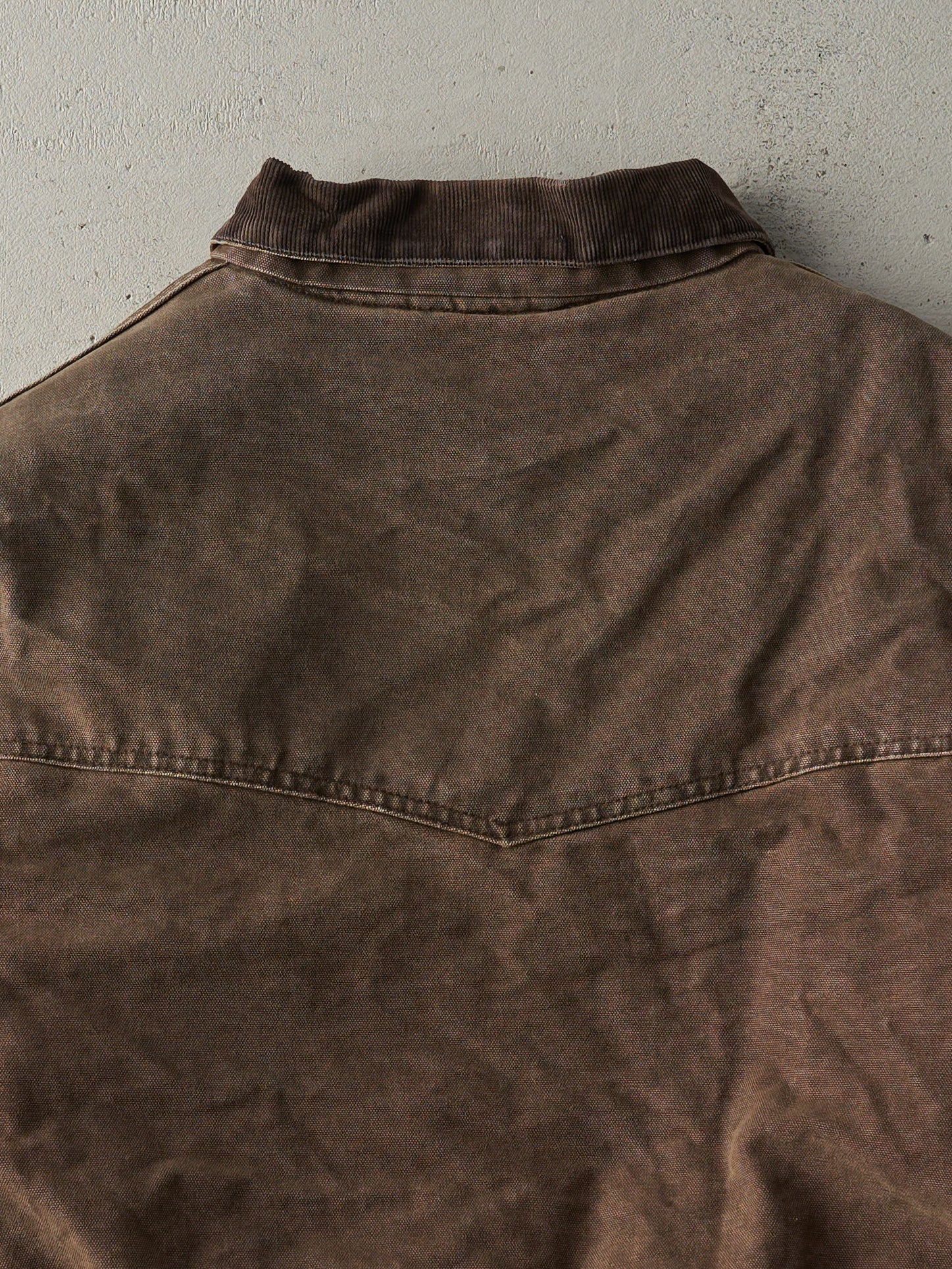 Vintage 90s Washed Brown Embroidered Carhartt Santa Fe Jacket (XL)