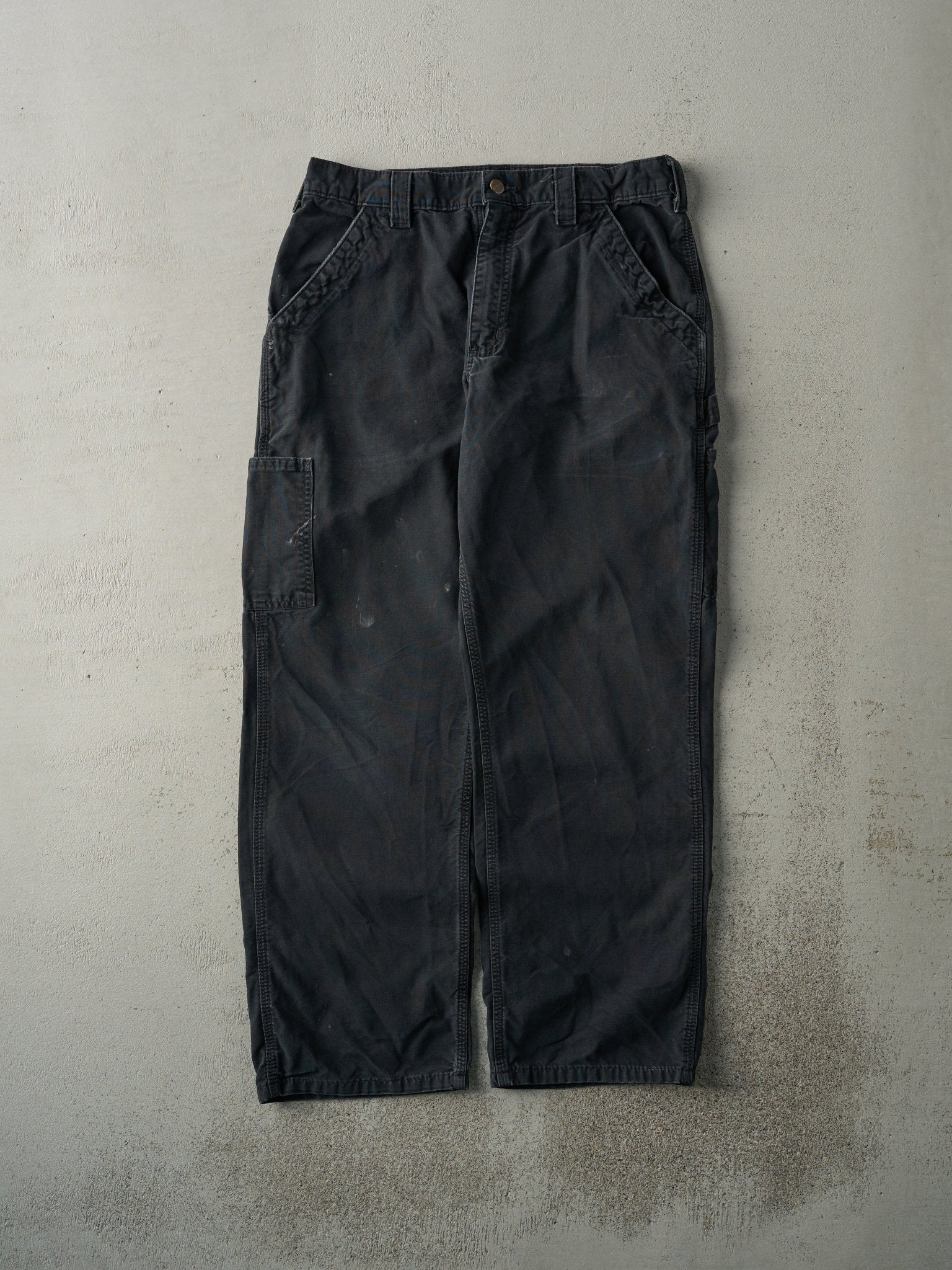 Vintage Y2K Faded Black Carhartt Light Weight Carpenter Pants (31x28.5)