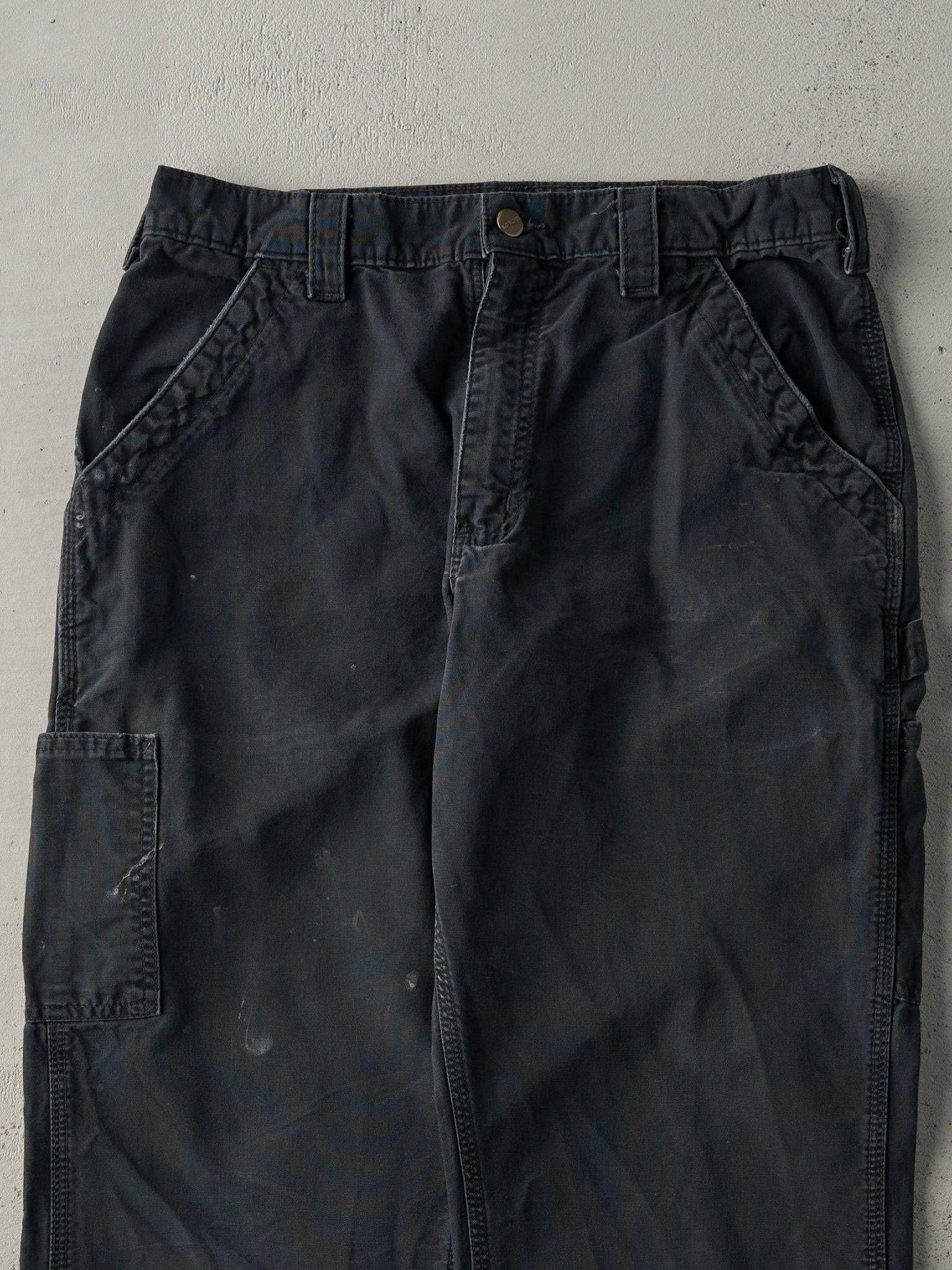 Vintage Y2K Faded Black Carhartt Light Weight Carpenter Pants (31x28.5)