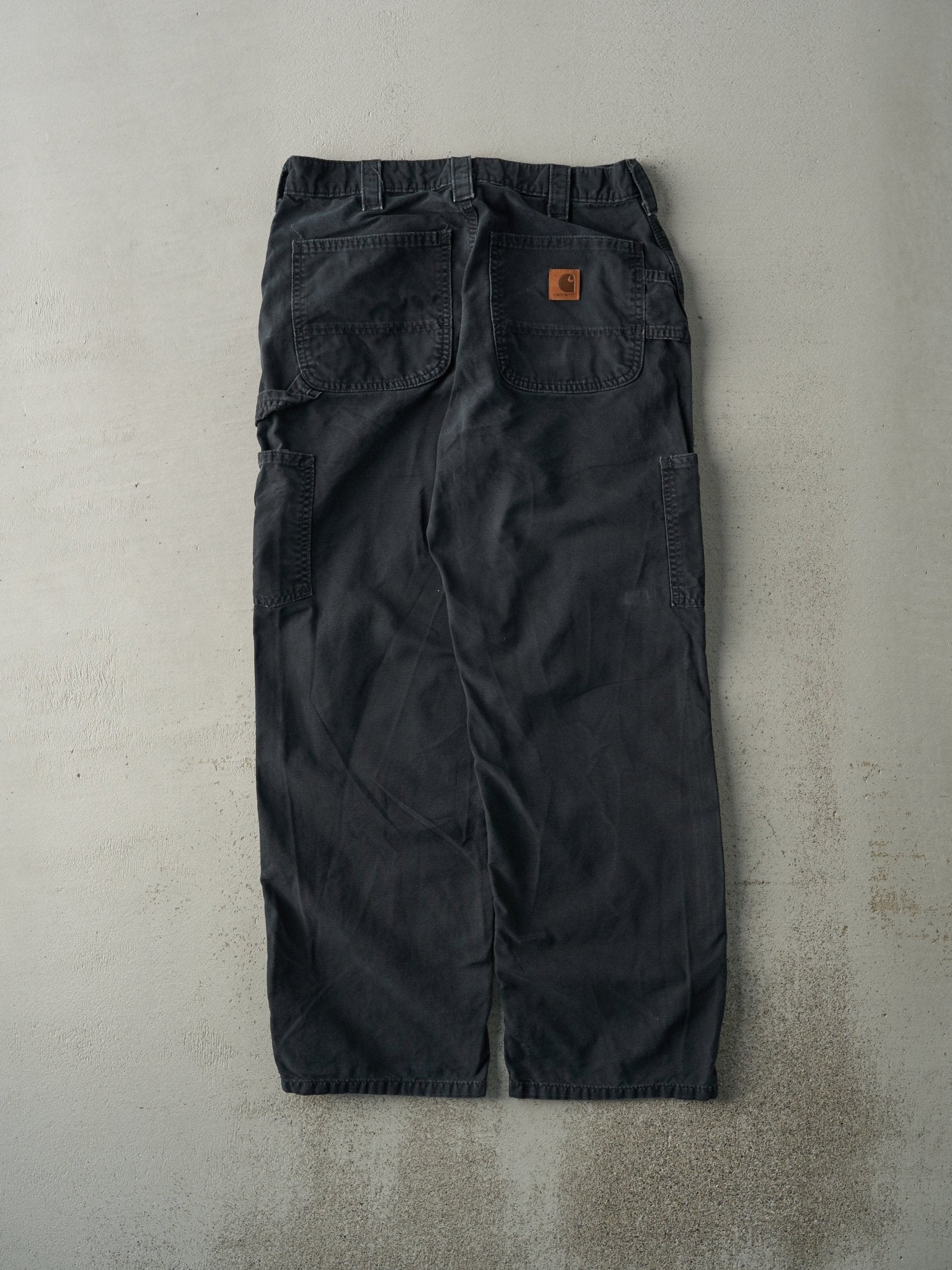 Vintage Y2K Faded Black Carhartt Light Weight Carpenter Pants (31x28.5)