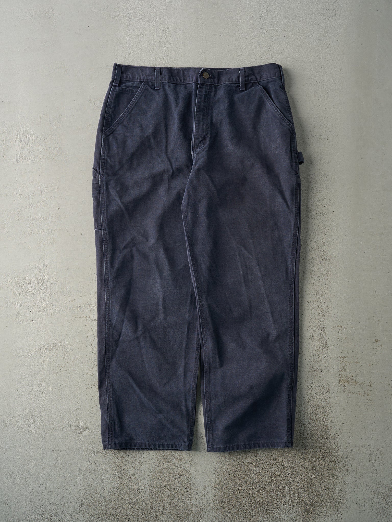 Vintage Y2K Navy Blue Dungaree Fit Carhartt Carpenter Pants (35.5x29.5)